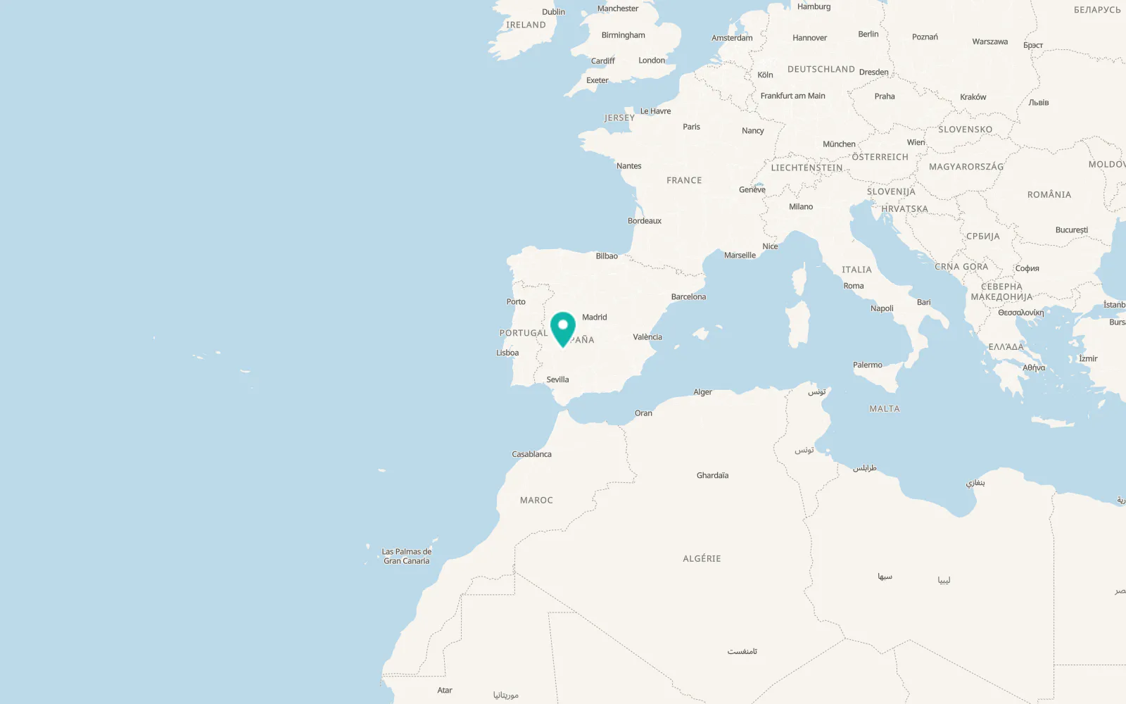 Map of Quintana de la Serena