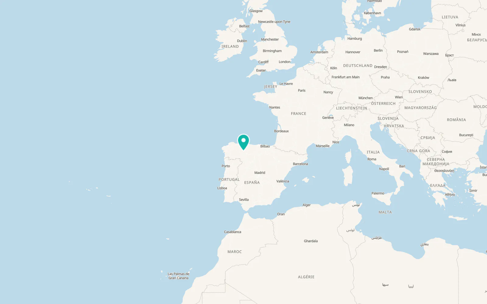 Map of Quintana del Castillo