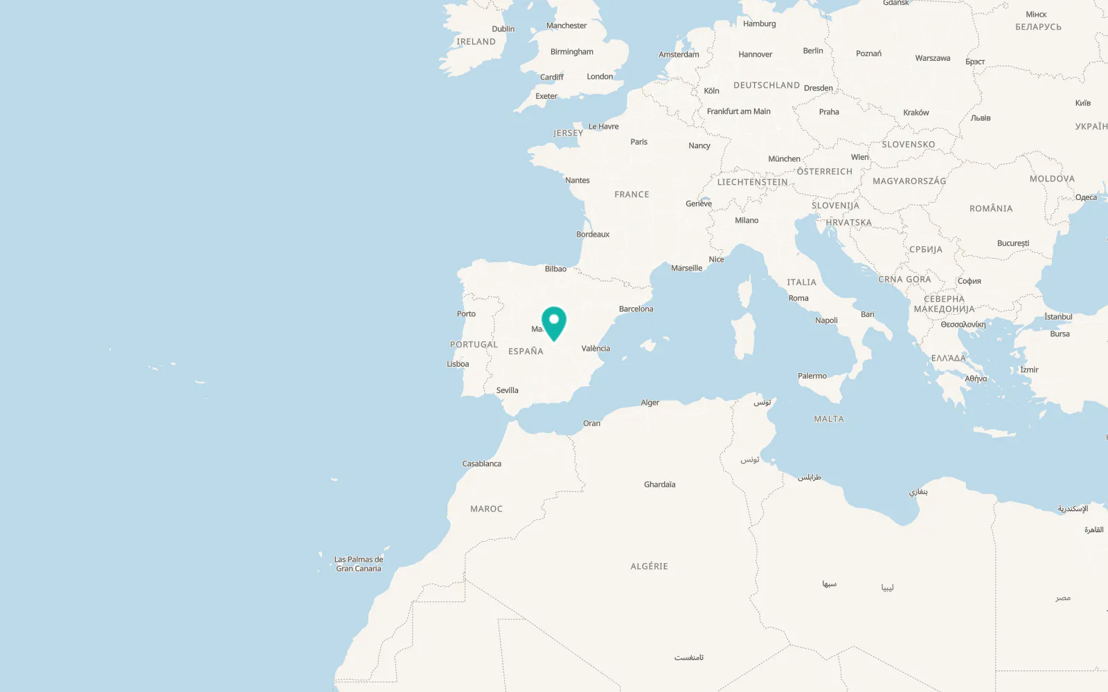 Map of Quintanar de la Orden