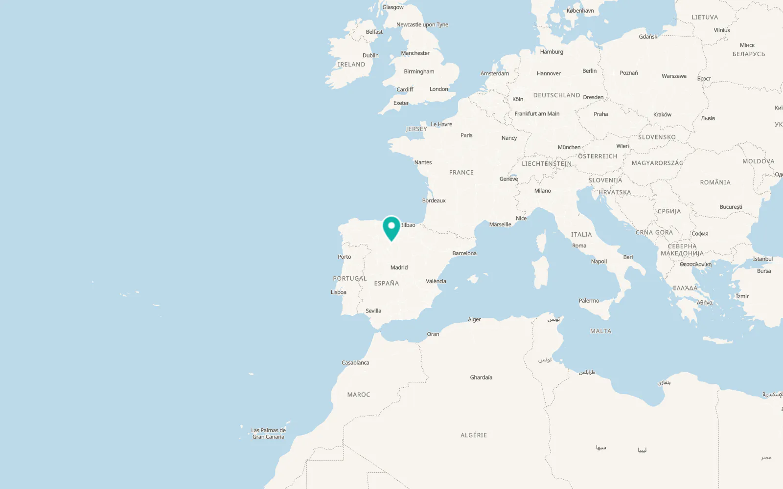 Map of Reinoso de Cerrato