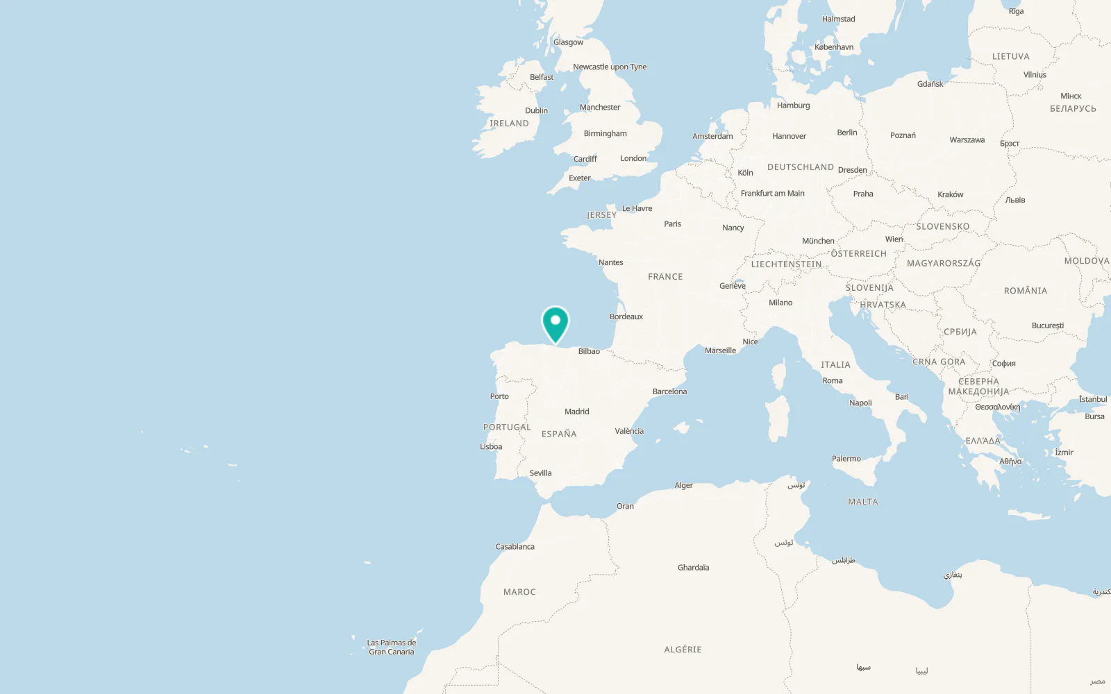 Map of Ribadesella