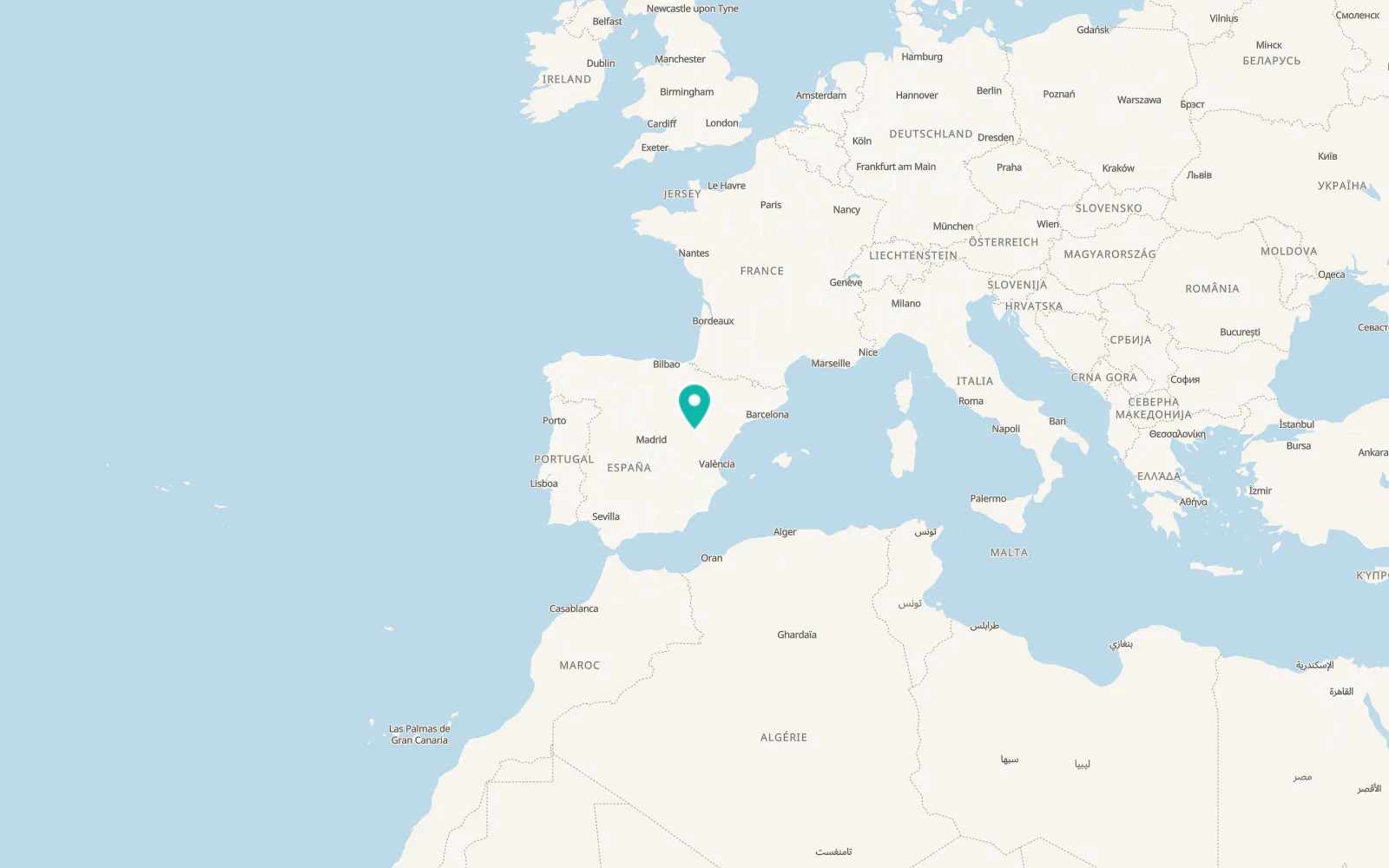 Map of Ródenas