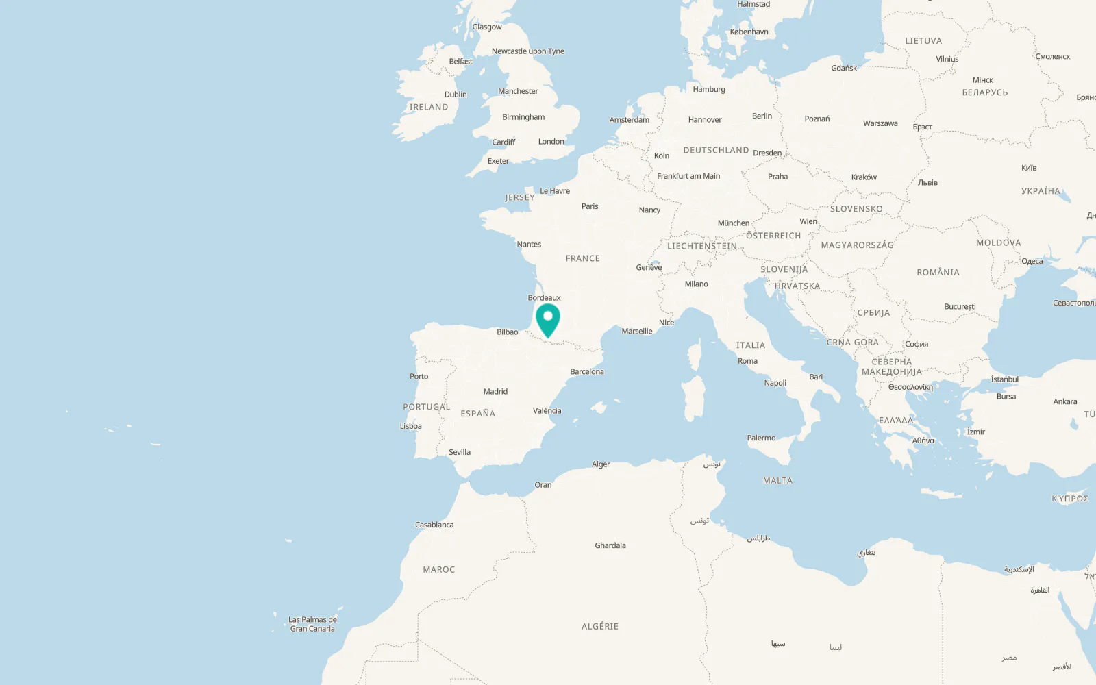 Map of Sallent de Gállego
