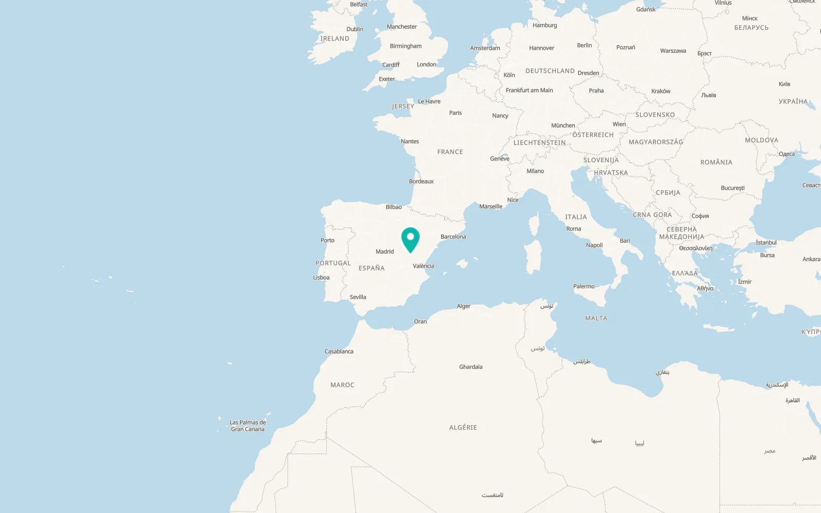 Map of Salvacañete