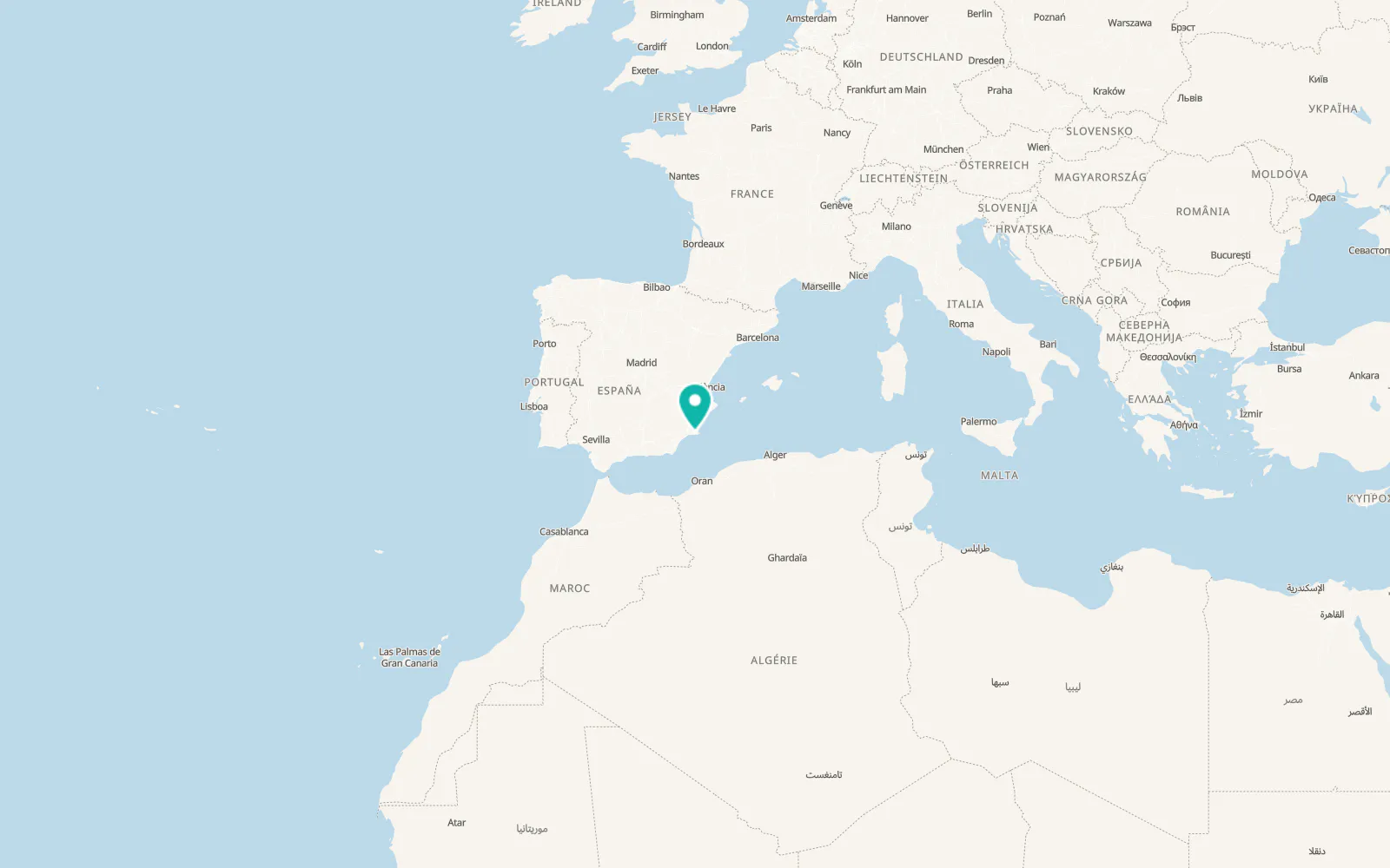 Map of San Antonio Abad