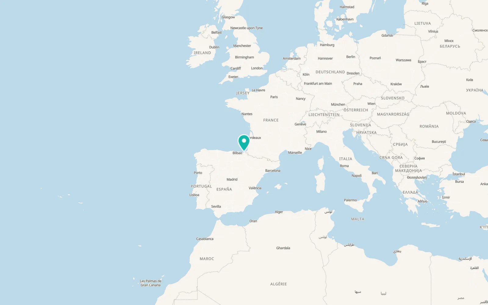 Map of Donostia / San Sebastián