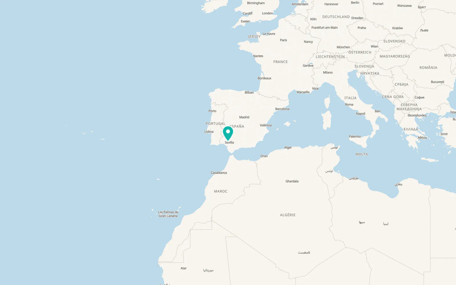 Map of Sanlúcar la Mayor