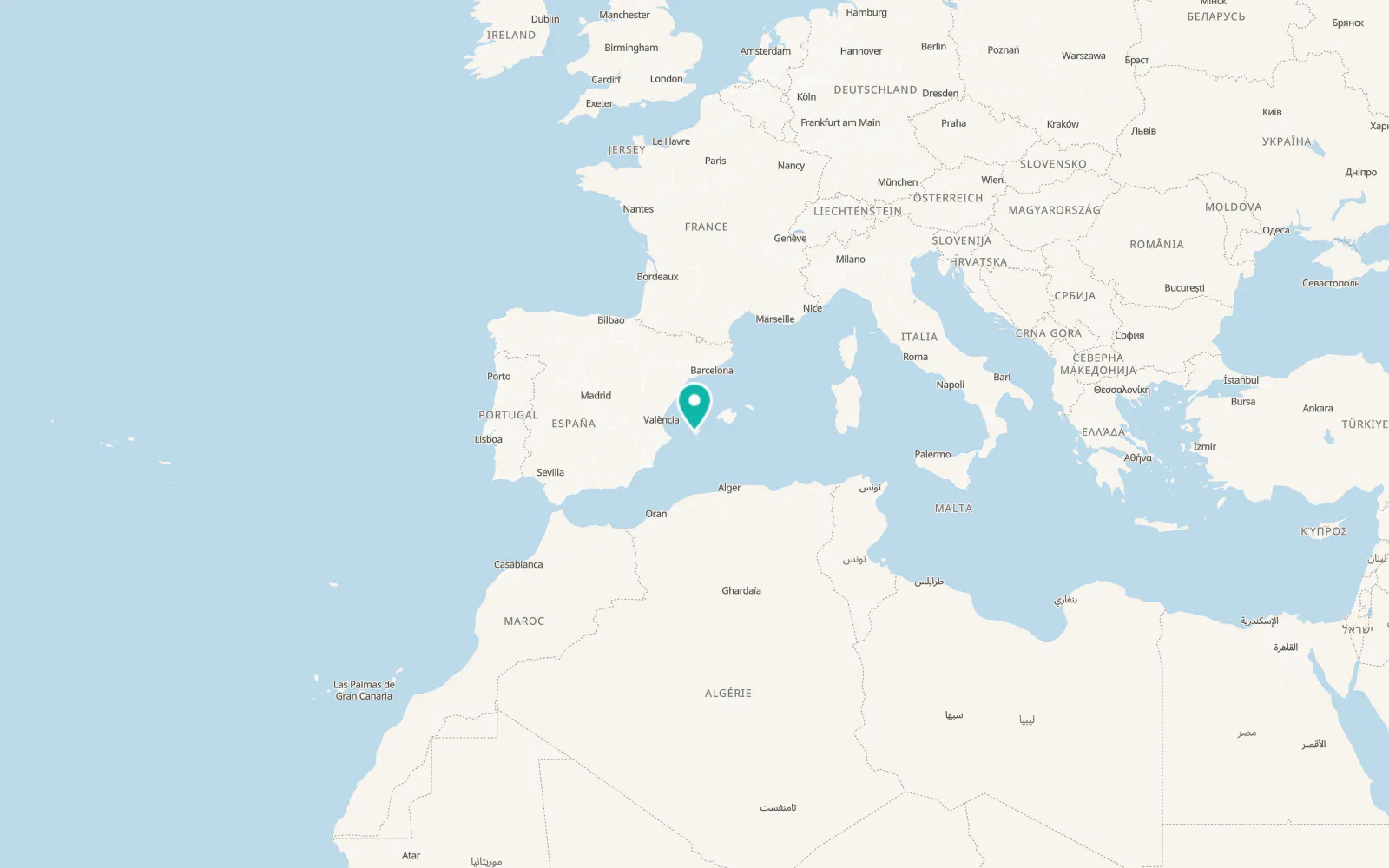 Map of Sant Josep de sa Talaia