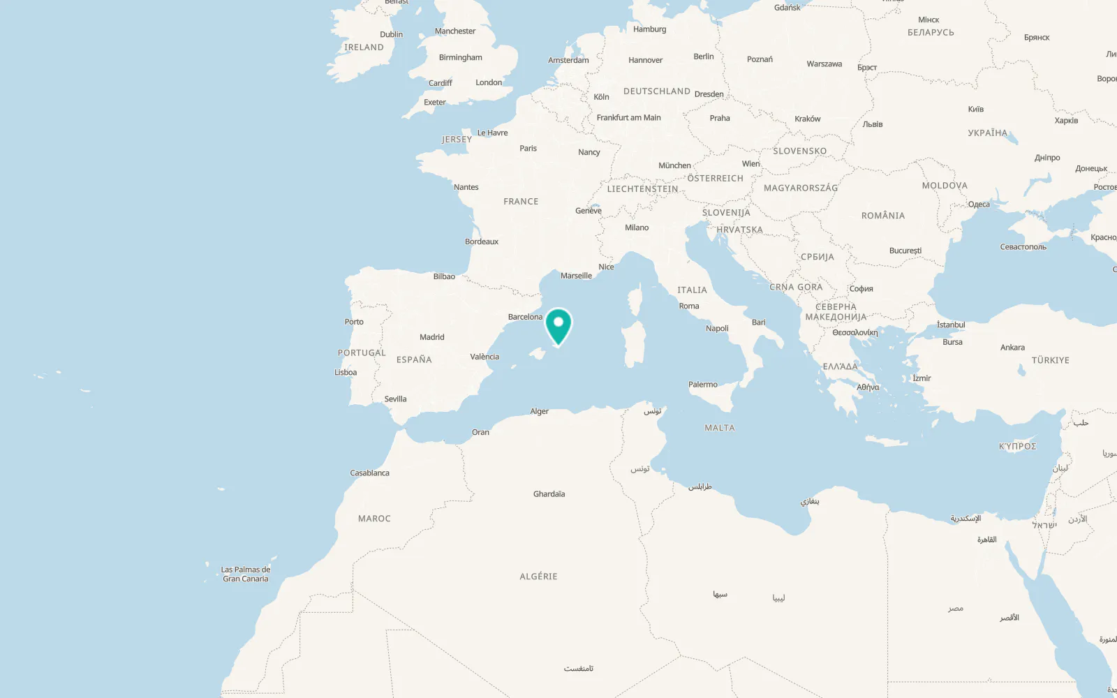 Map of Sant Lluís