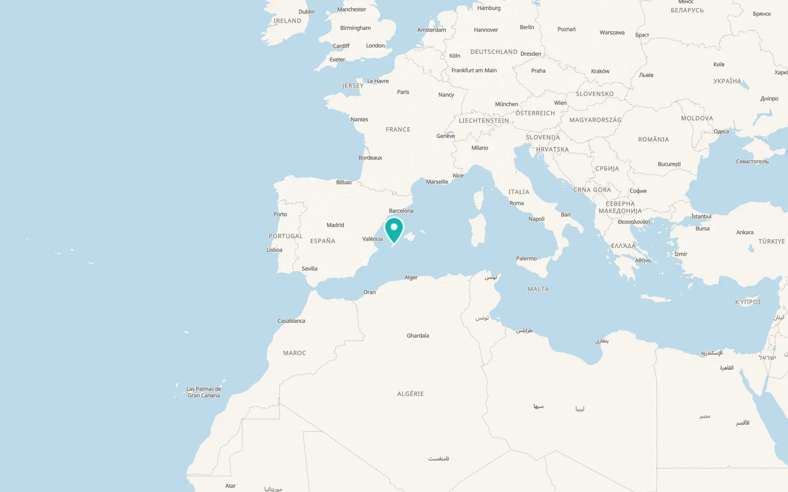 Map of Santa Eulària des Riu