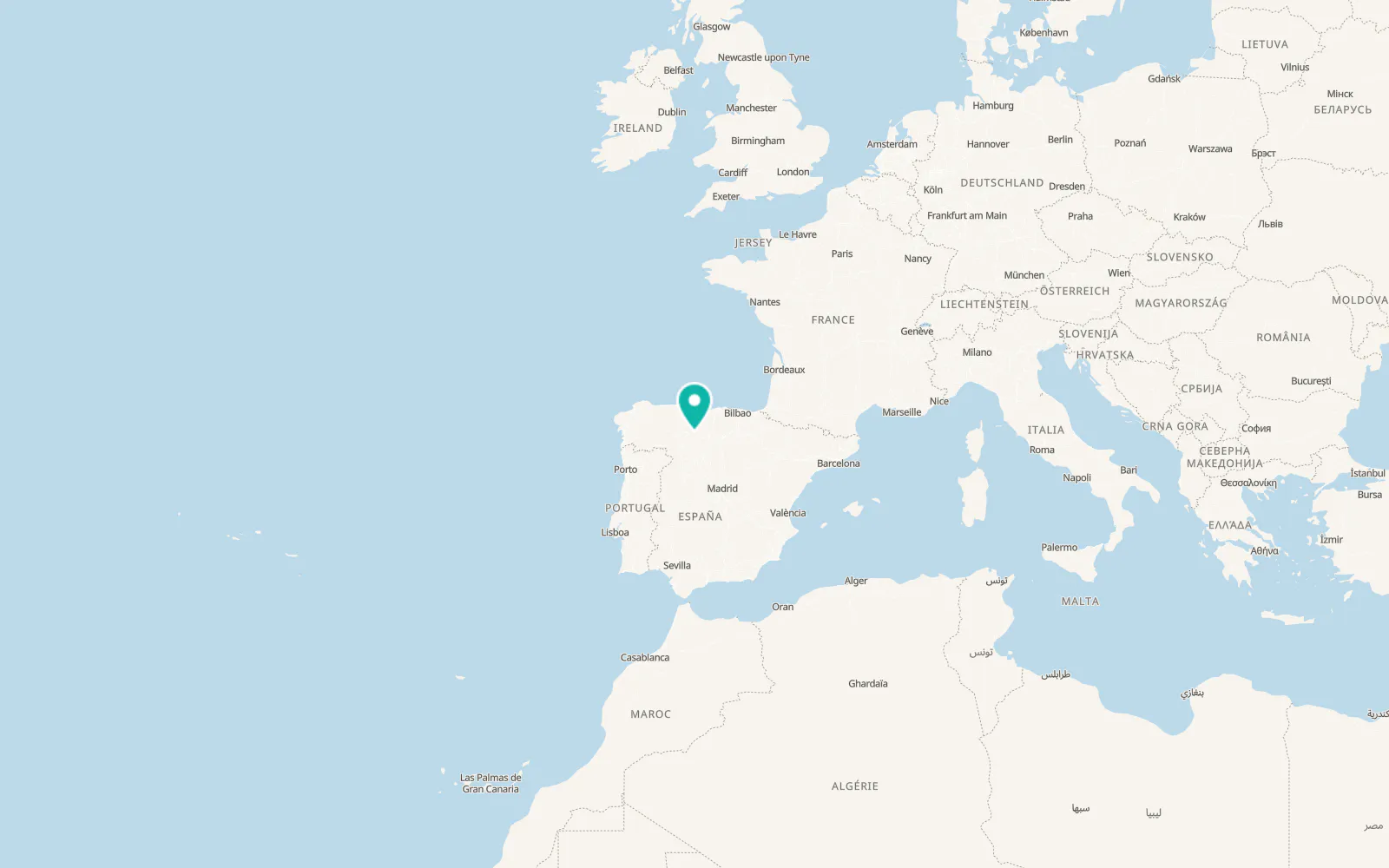 Map of Santa María del Monte de Cea
