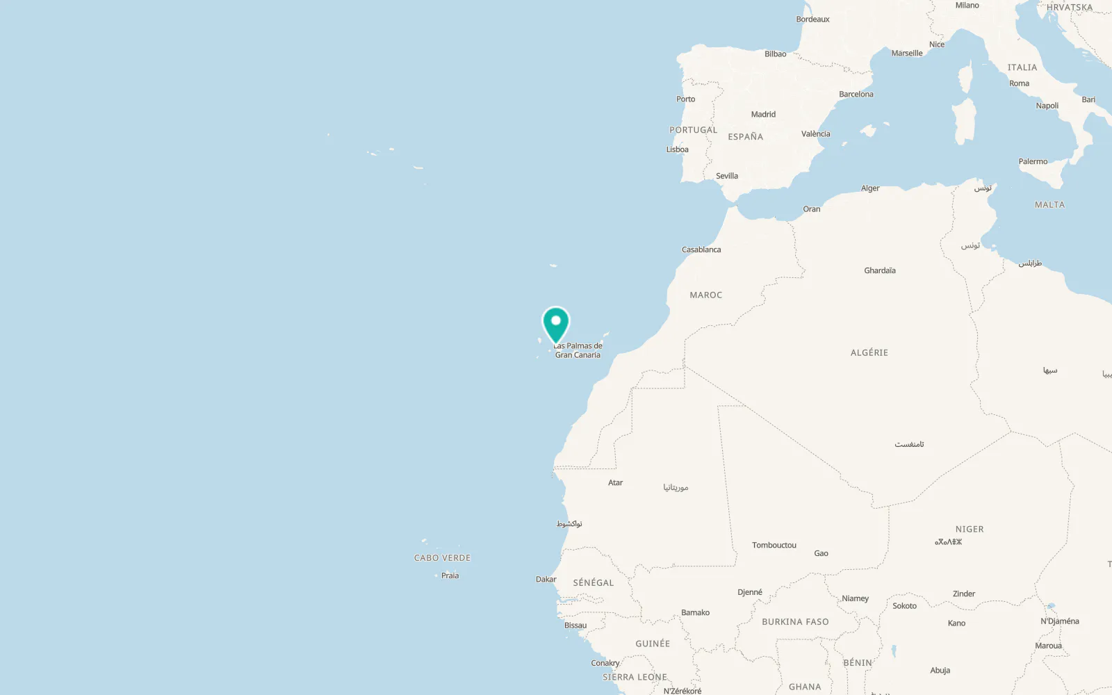 Map of Santiago del Teide
