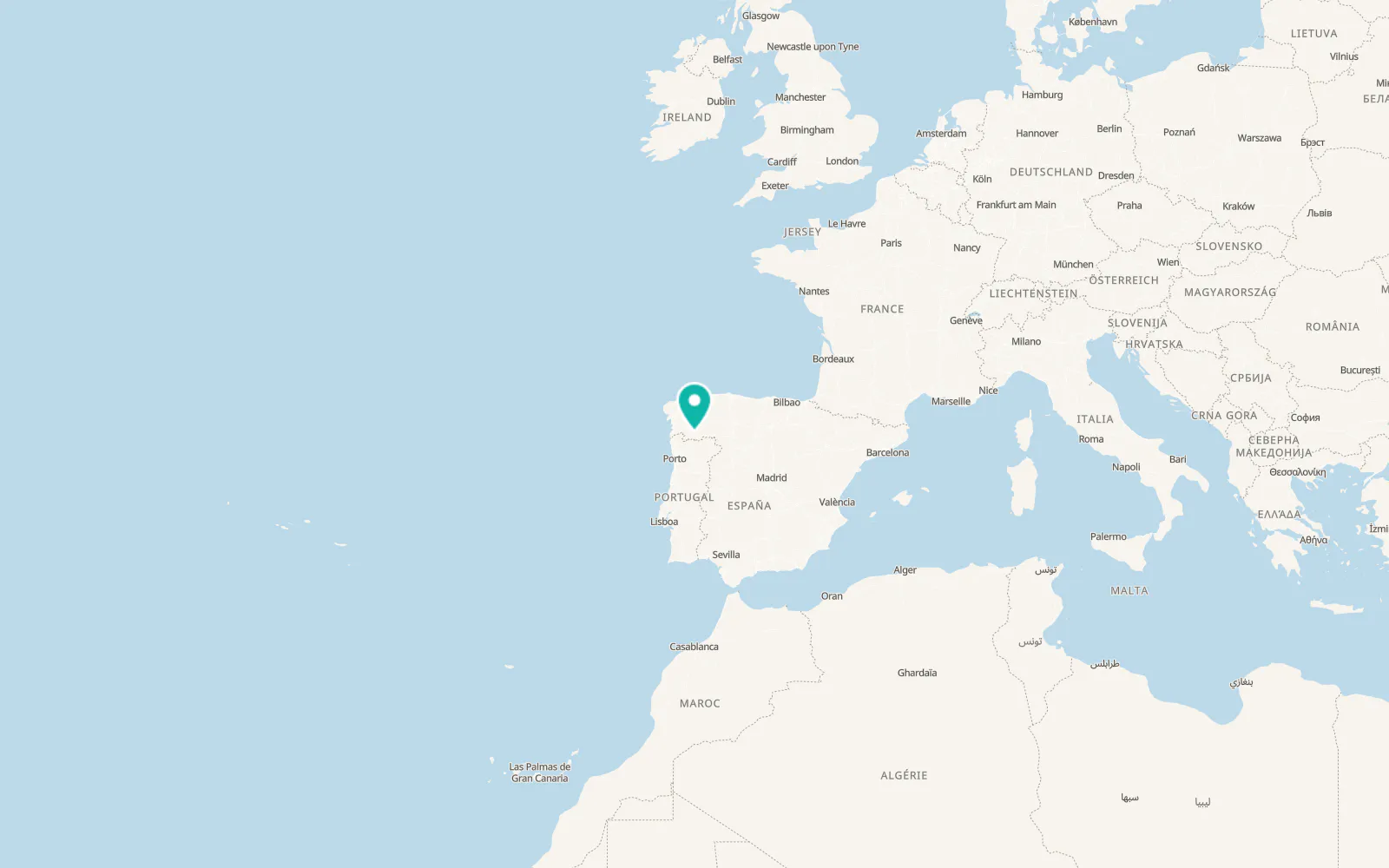 Map of Sarreaus