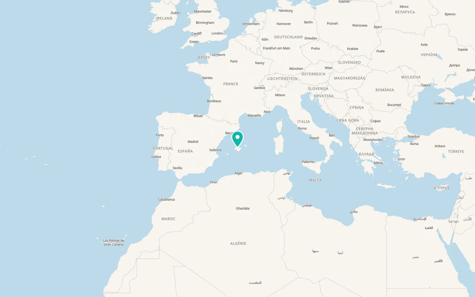 Map of Sencelles
