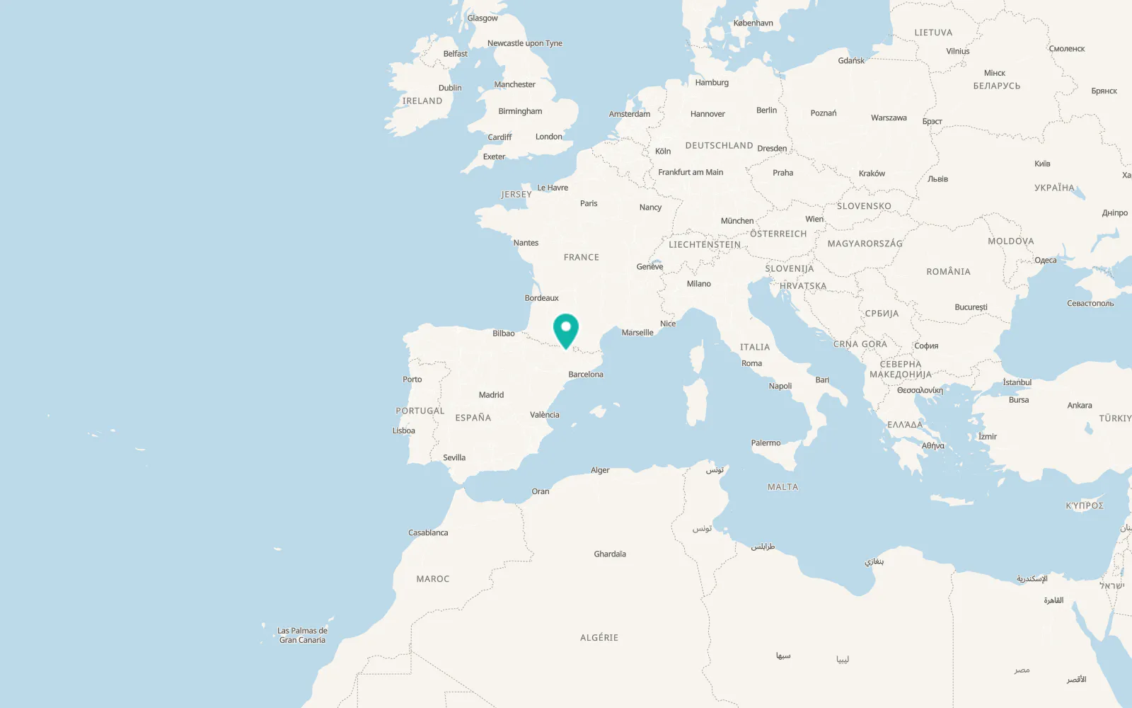 Map of Senterada