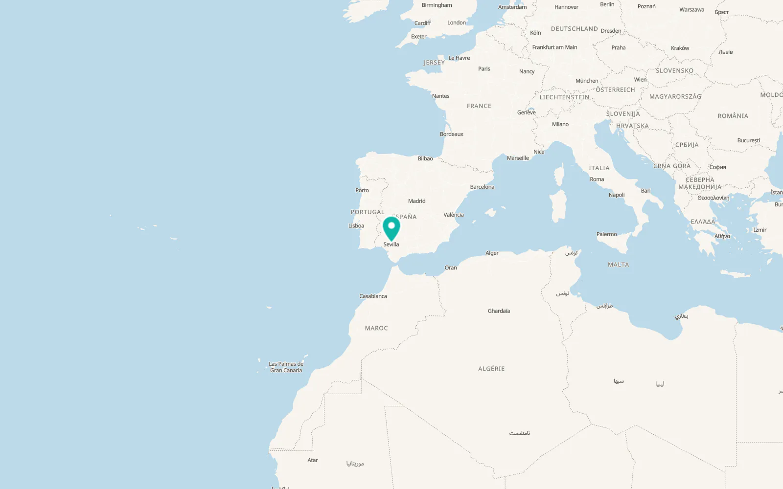 Map of Sevilla