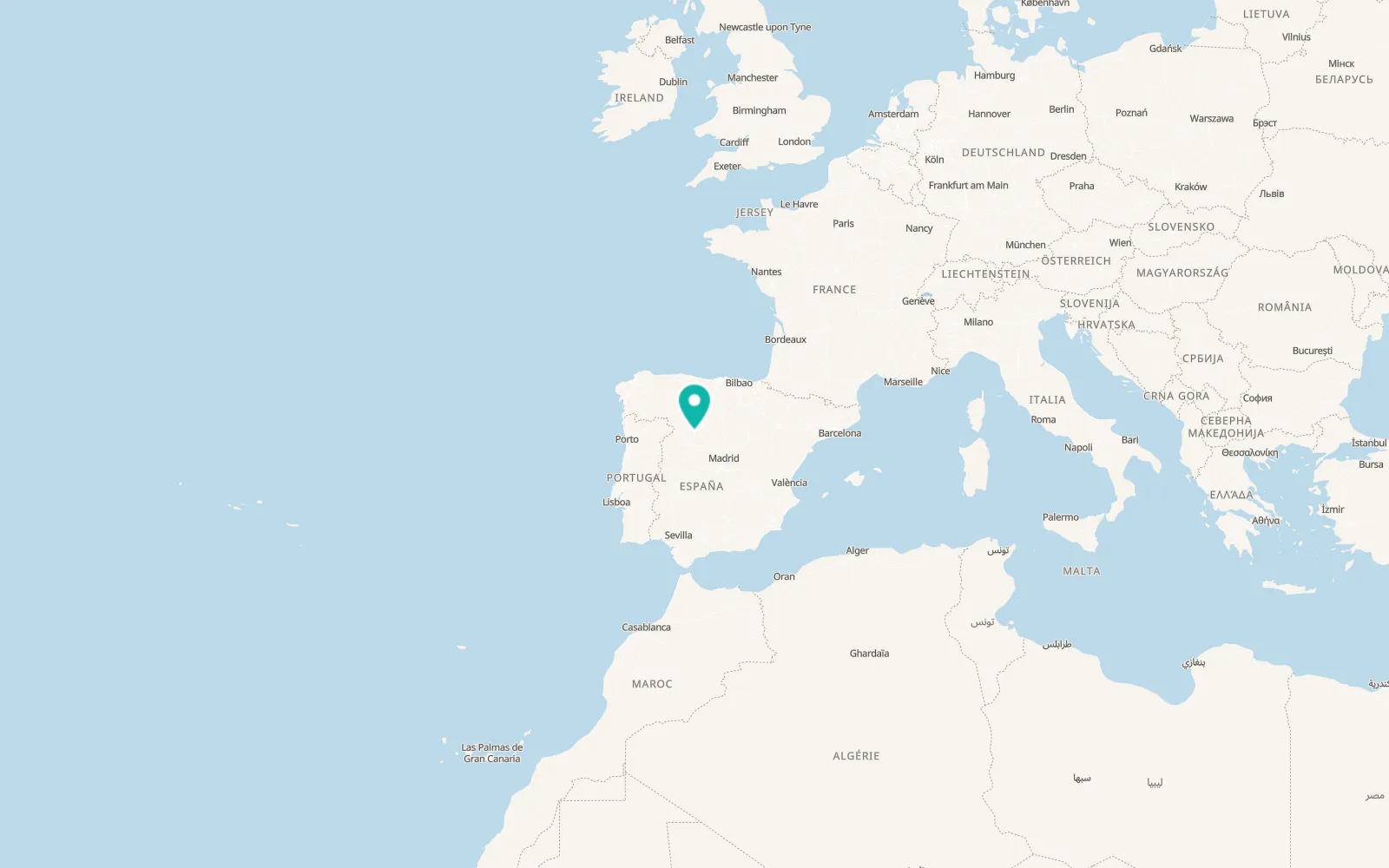 Map of Siete Iglesias de Trabancos