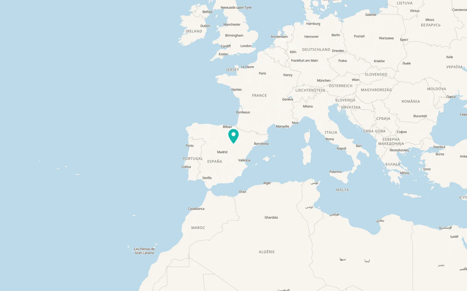 Map of Sisamón