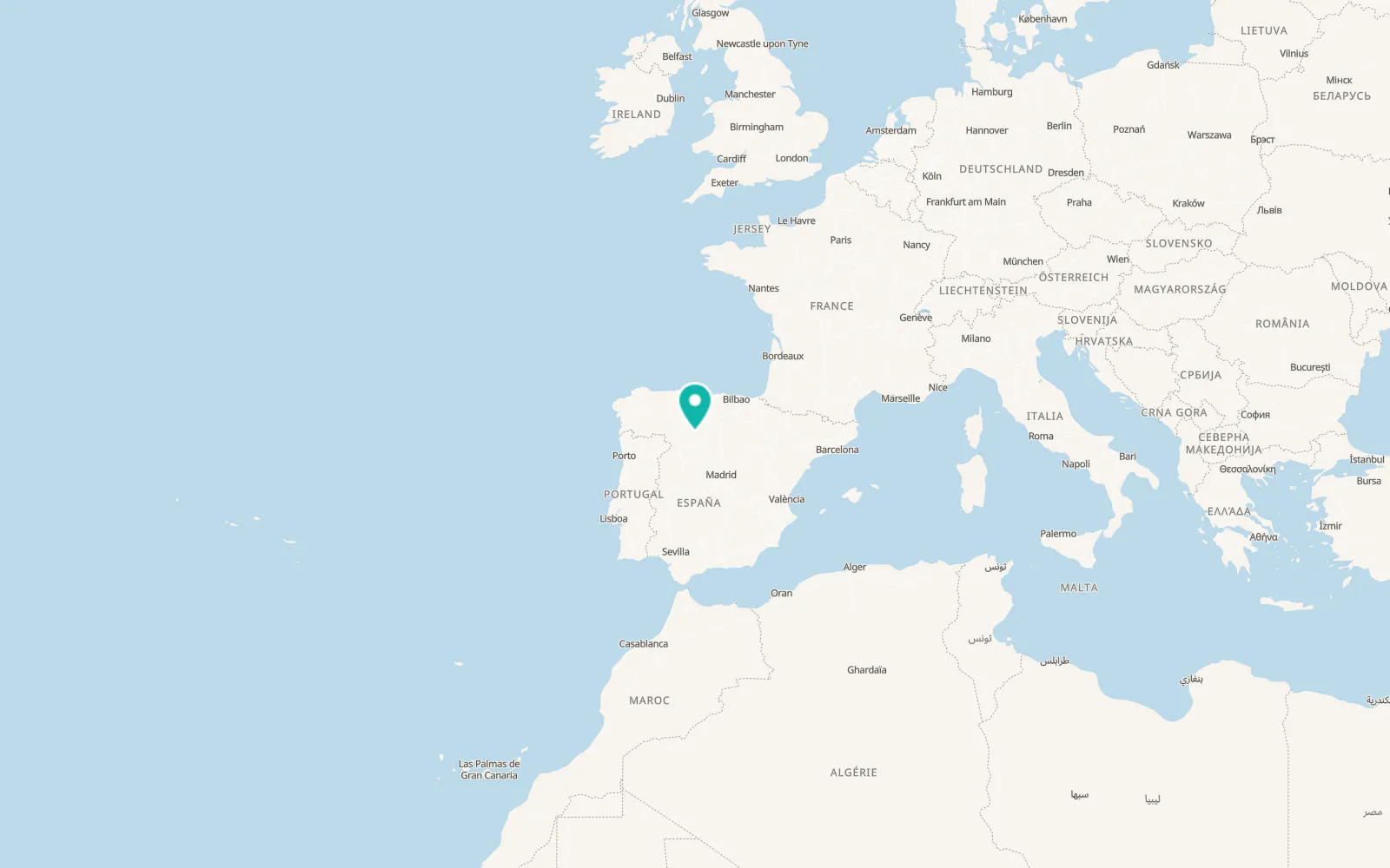Map of Tamariz de Campos