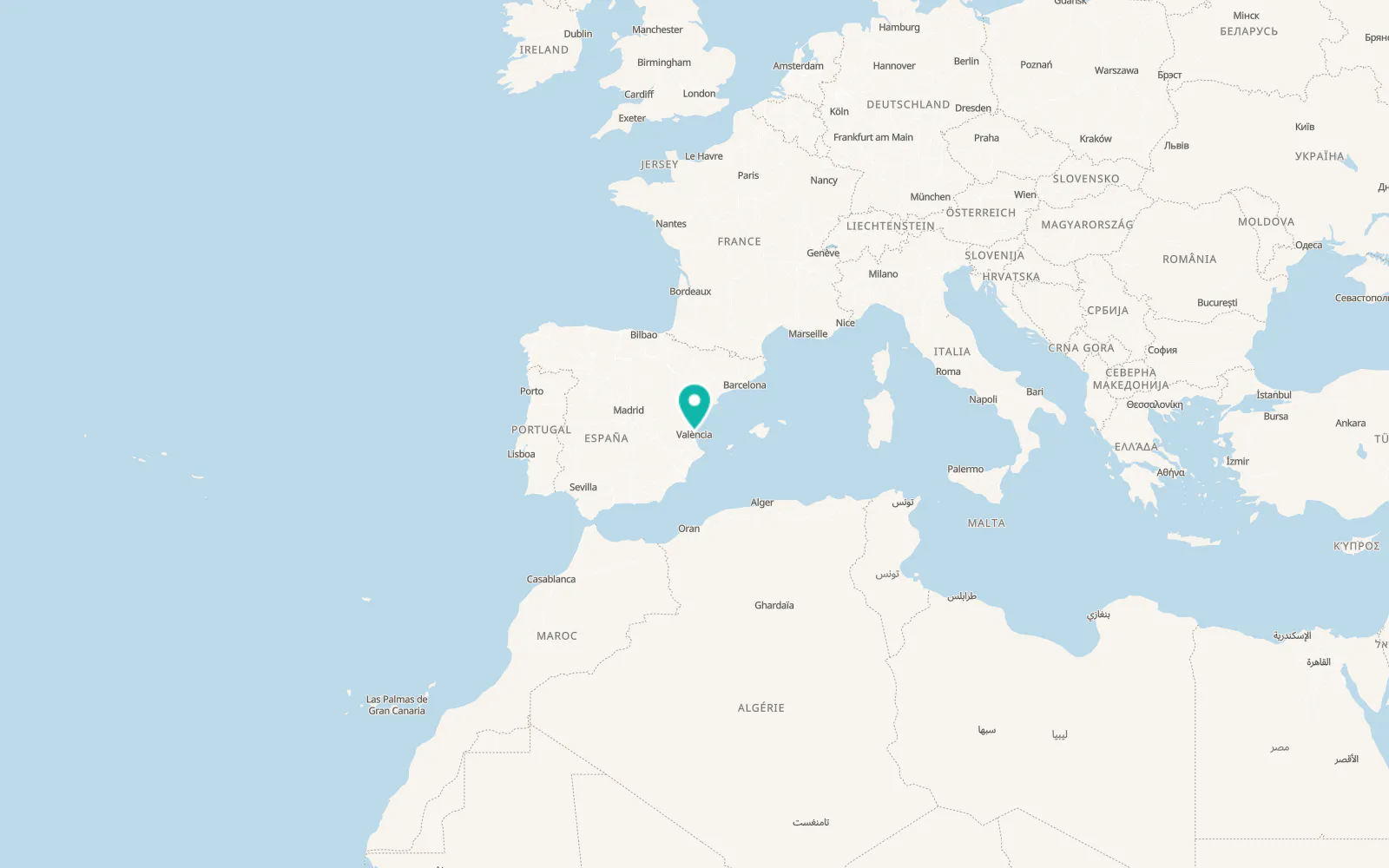Map of Tavernes Blanques
