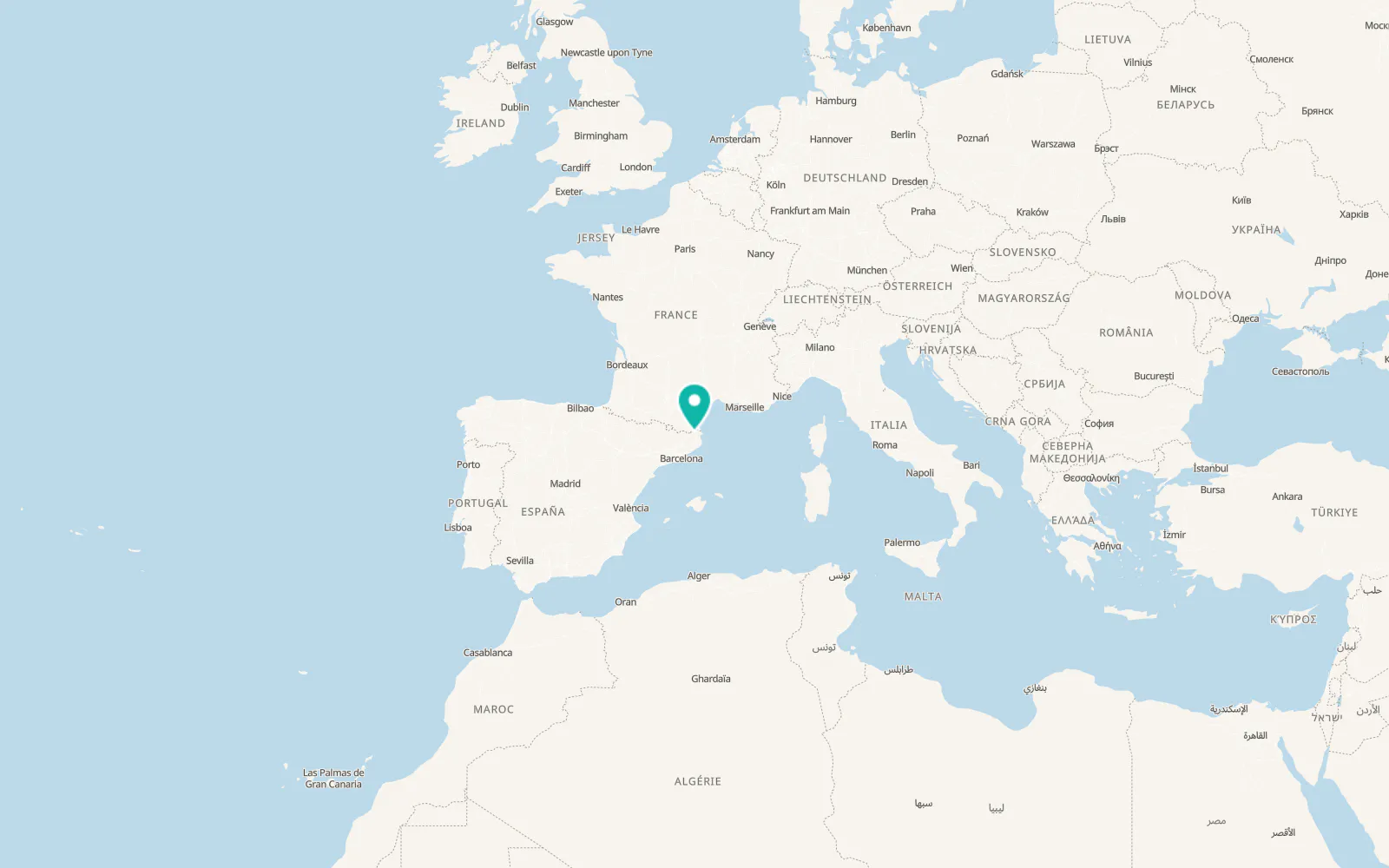 Map of Terrades