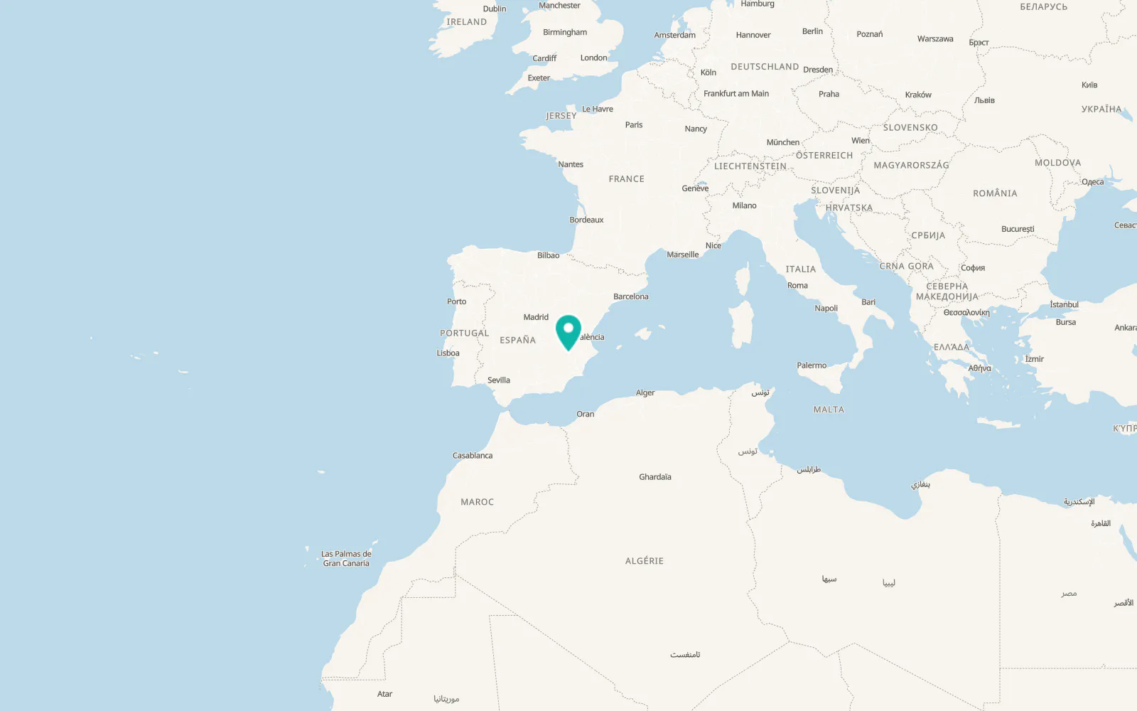 Map of Tobarra