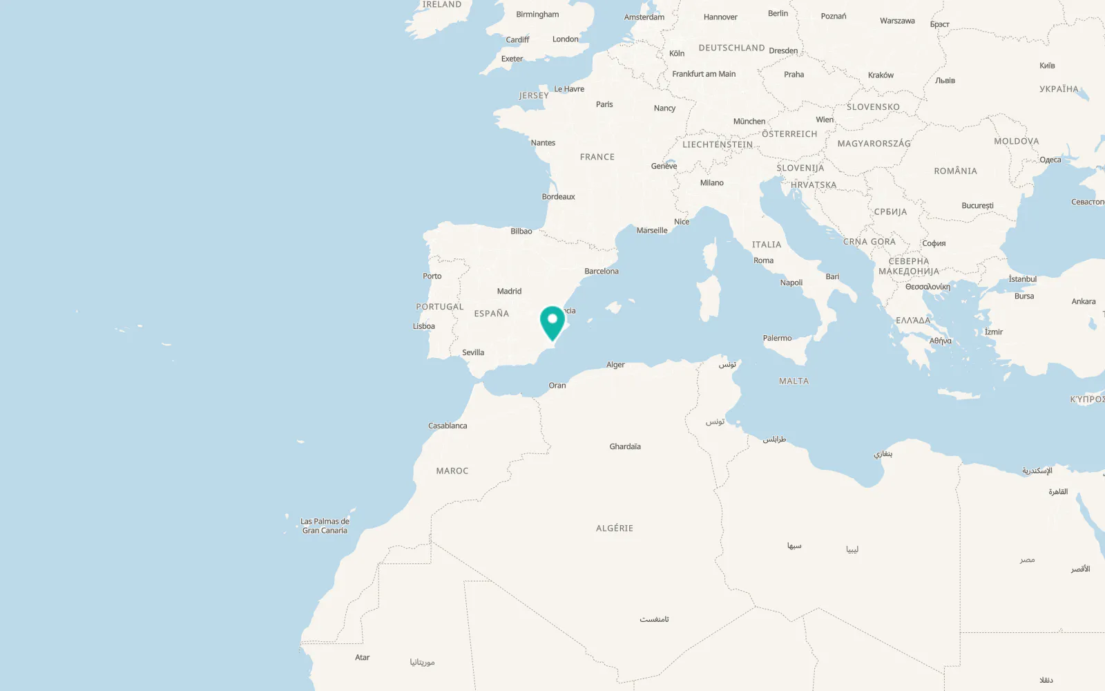 Map of Torre-Pacheco