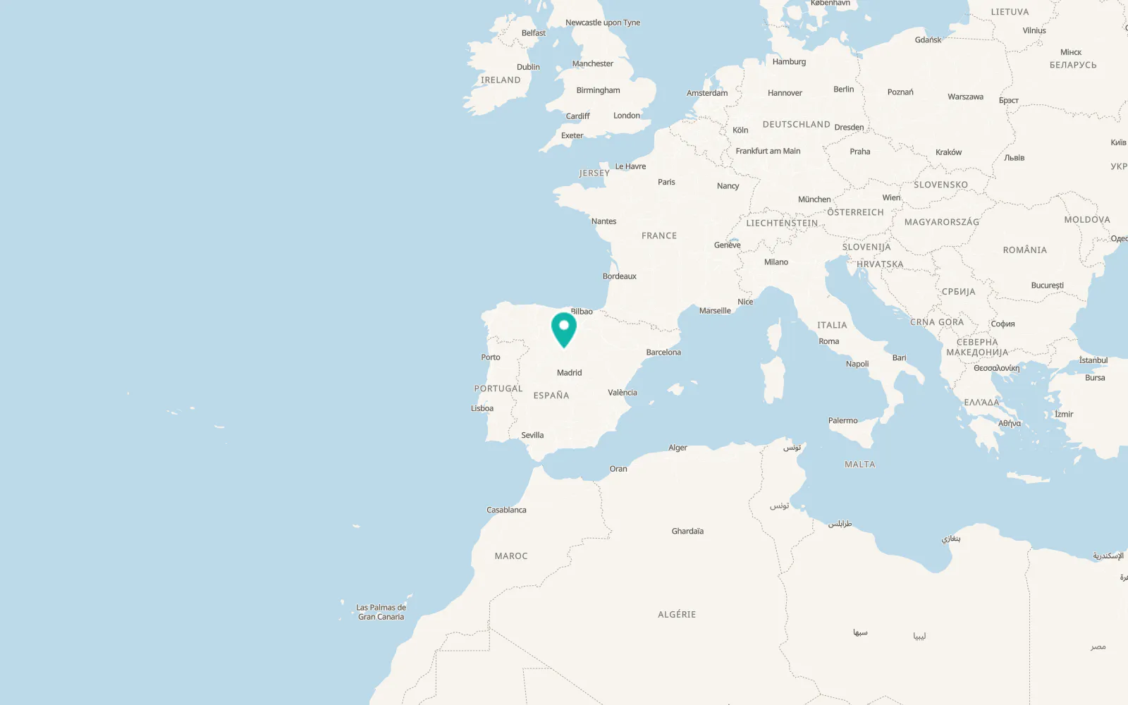 Map of Torrecilla del Pinar