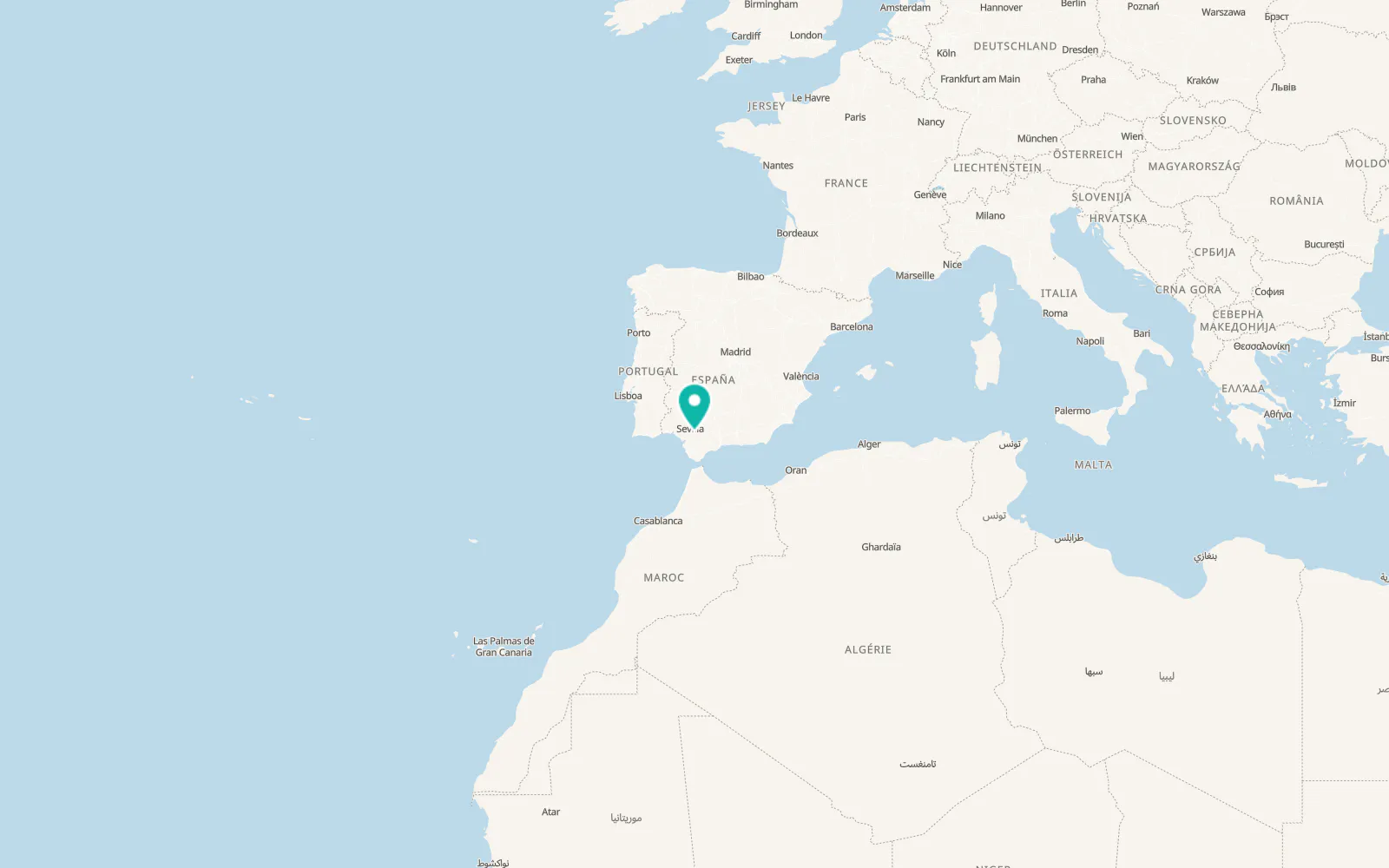 Map of Utrera