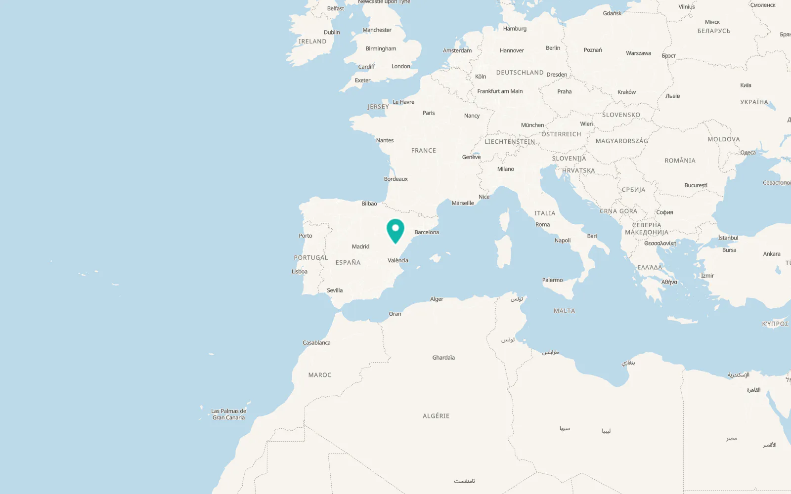 Map of Valdelinares