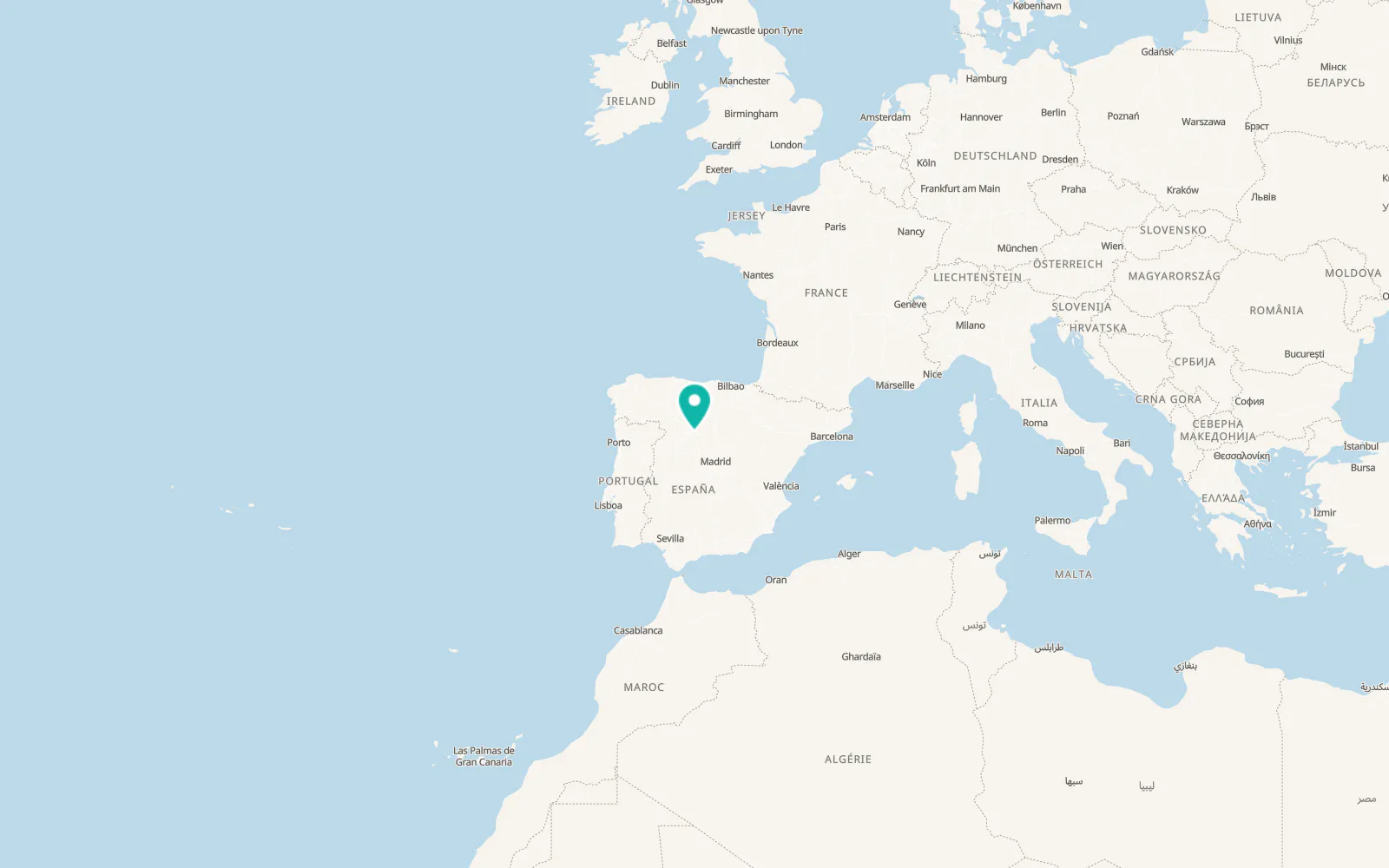 Map of Valdestillas