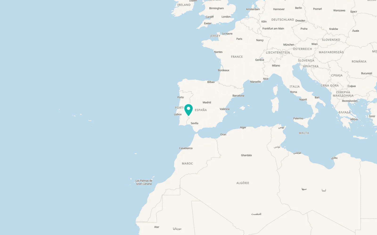 Map of Valencia del Mombuey