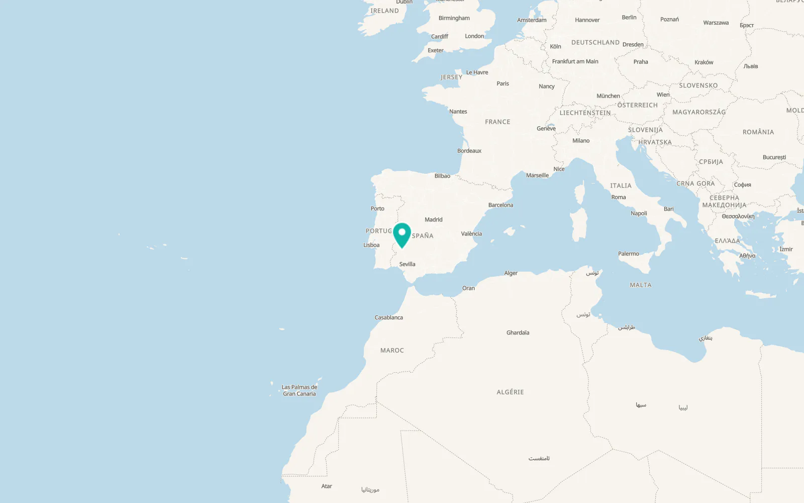 Map of Valencia del Ventoso