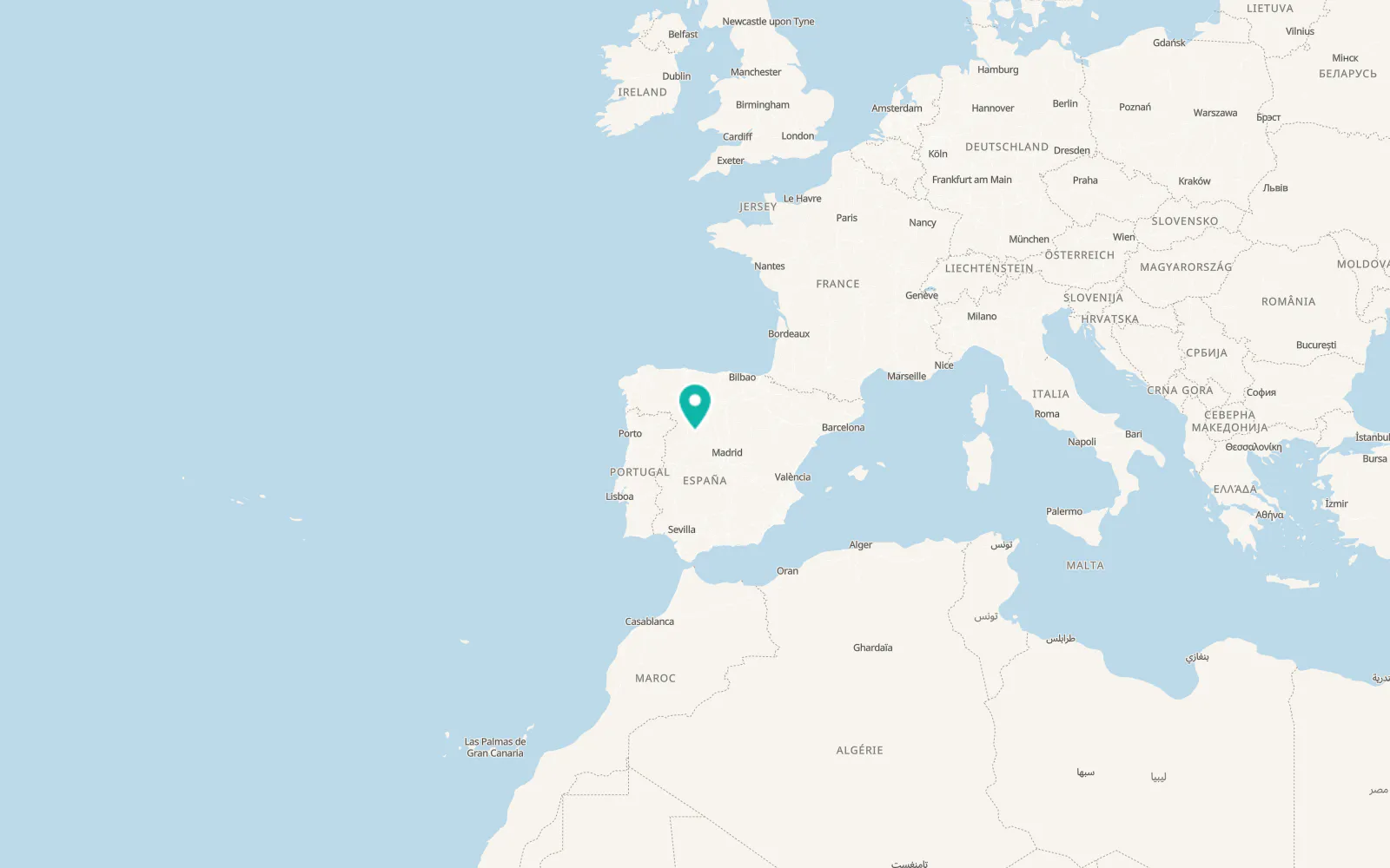 Map of Vallesa de la Guareña