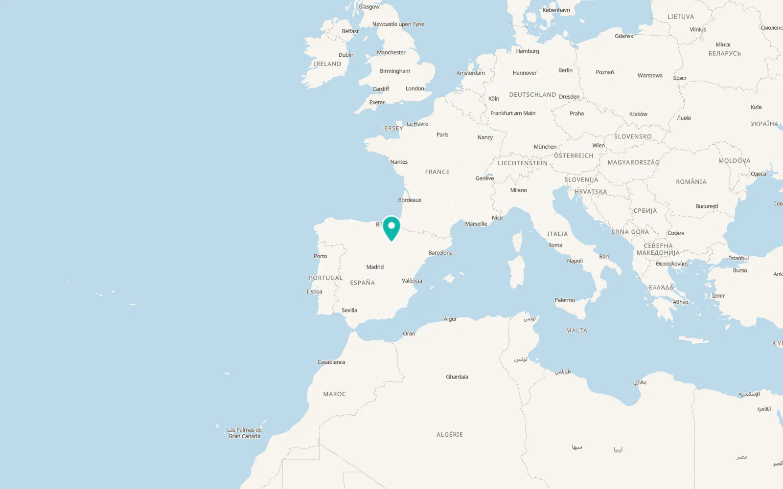Map of Valtajeros