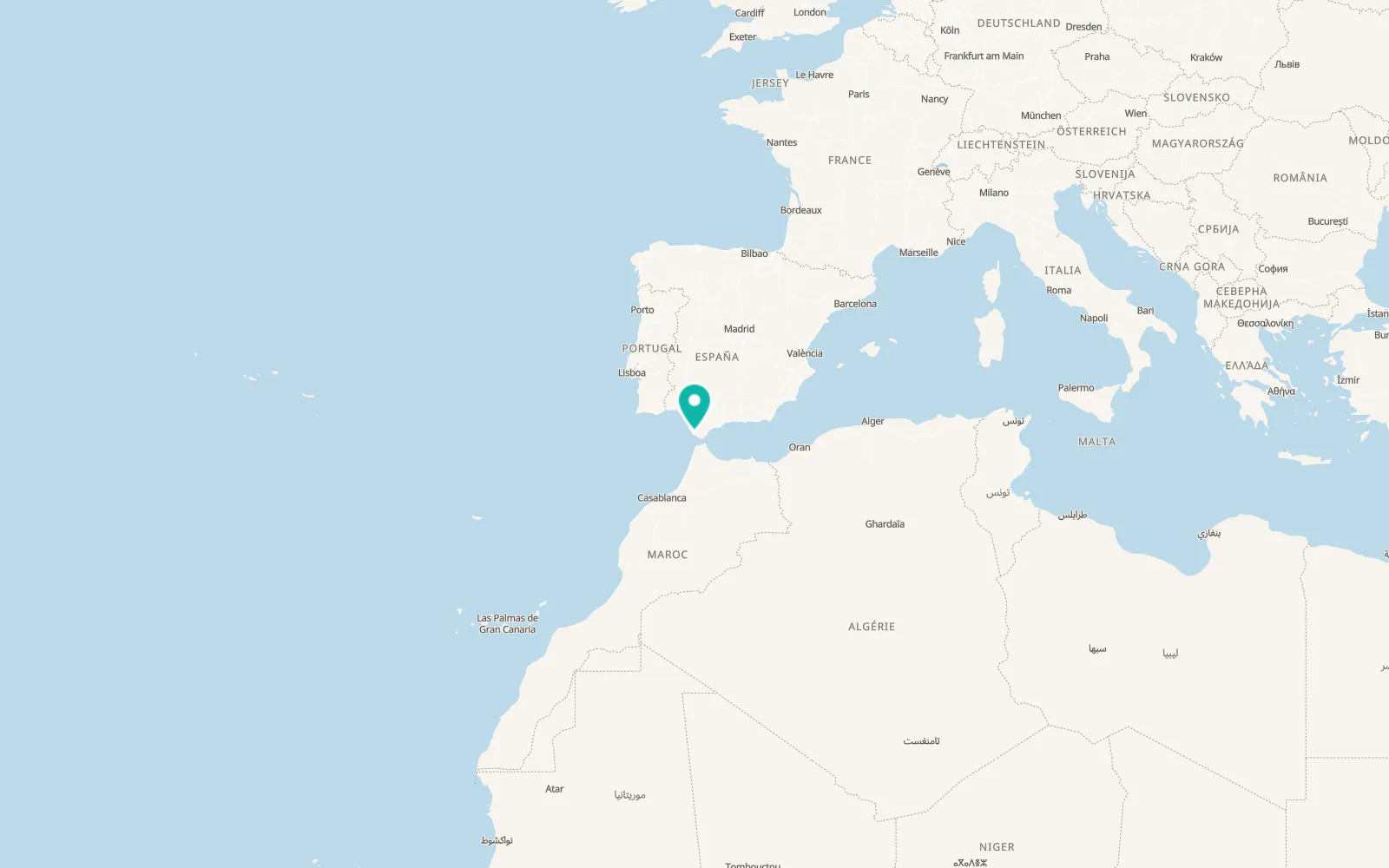 Map of Vejer de la Frontera