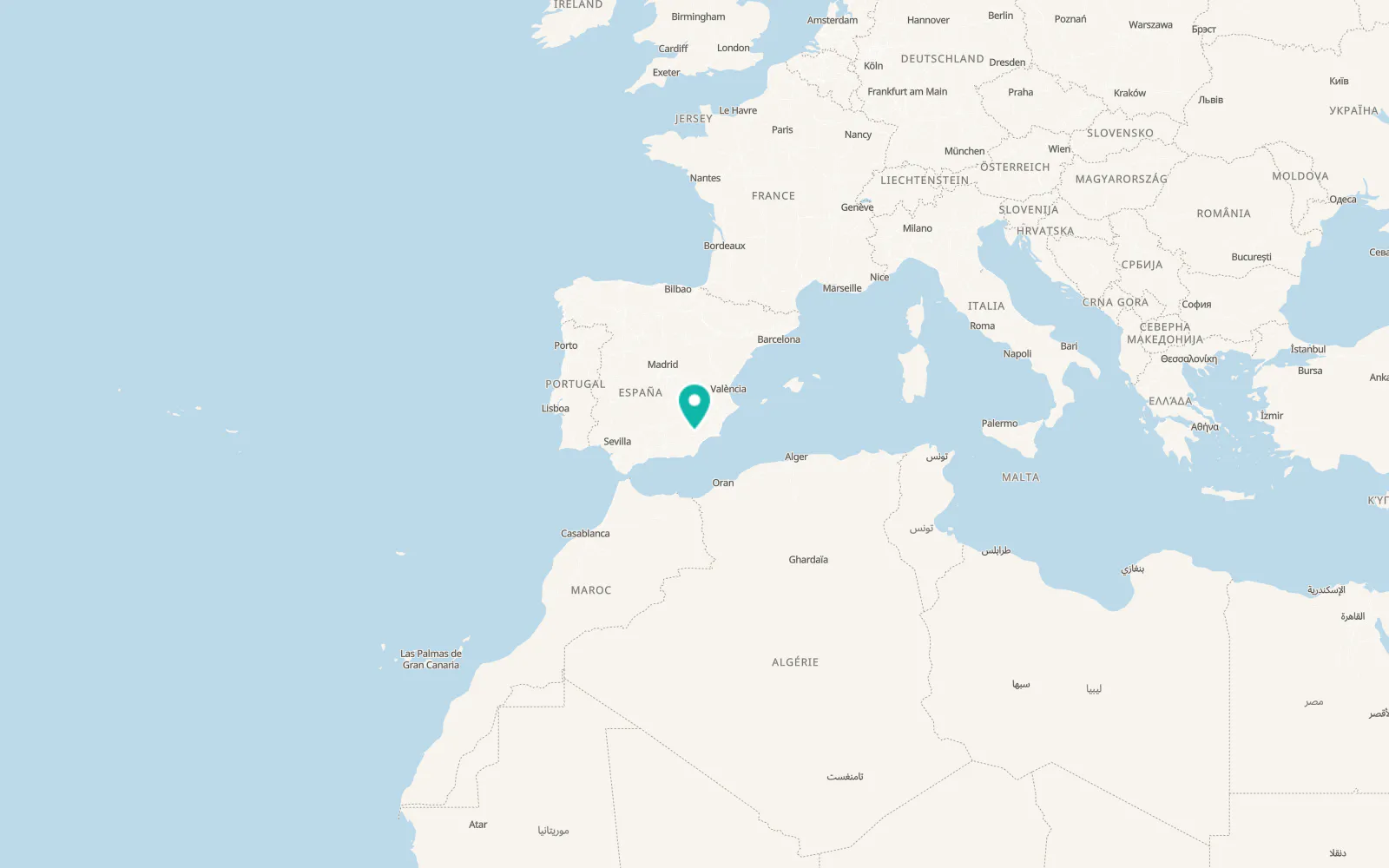 Map of Vélez-Blanco
