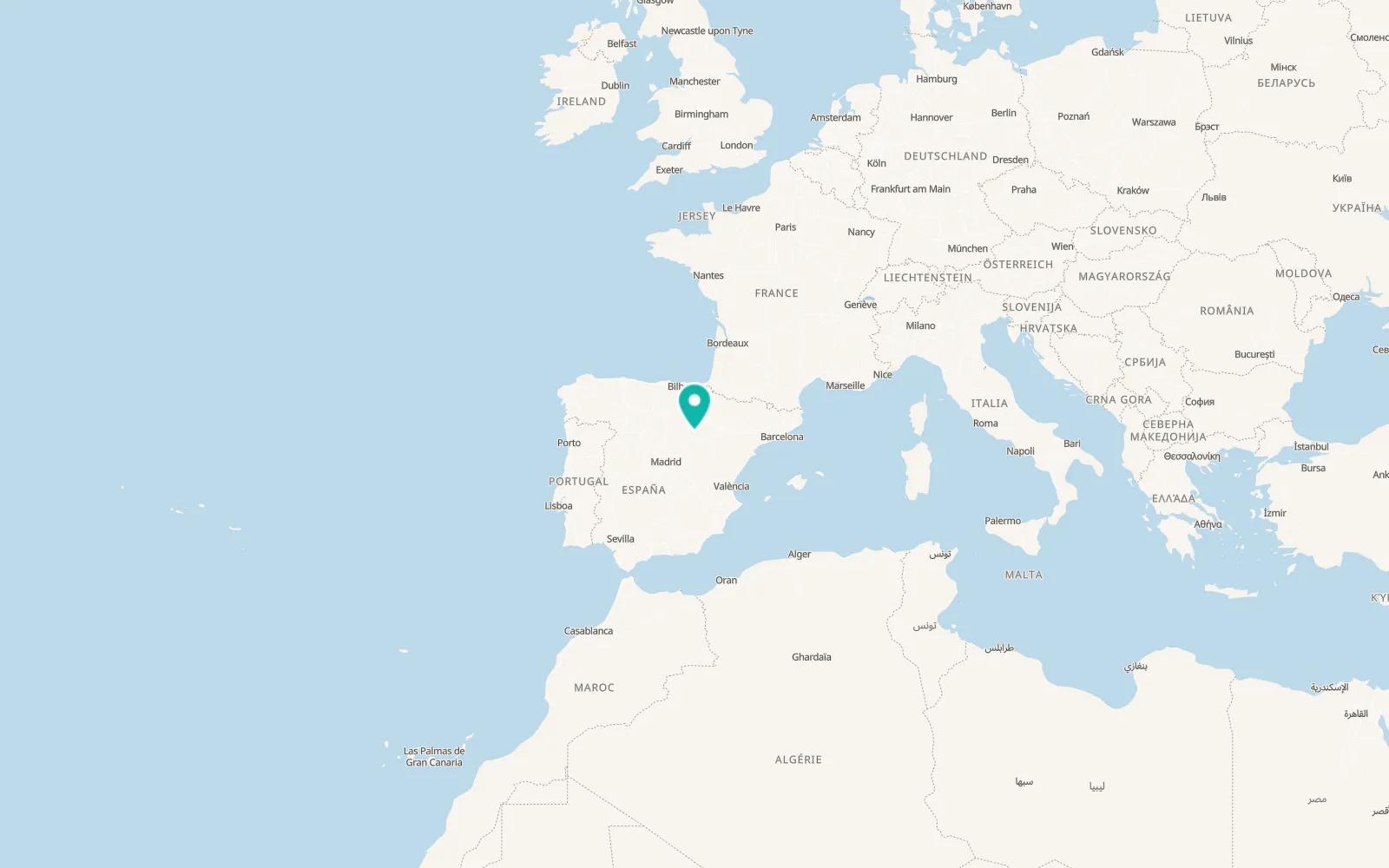 Map of Velilla de los Ajos