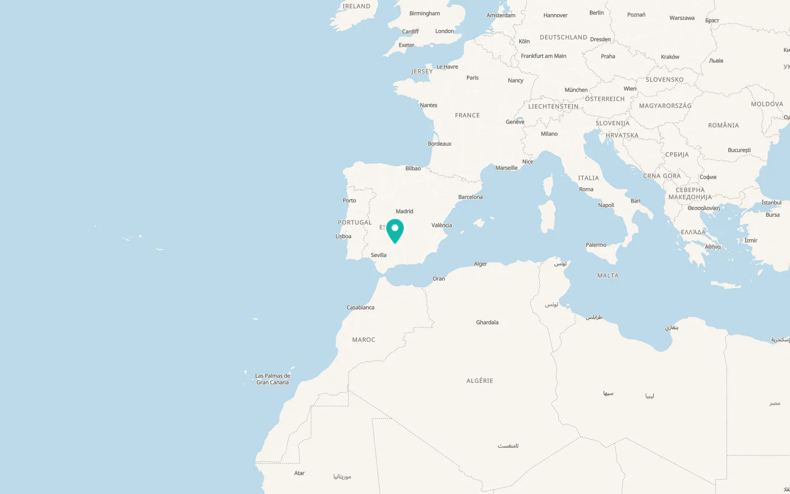 Map of Villafranca de Córdoba