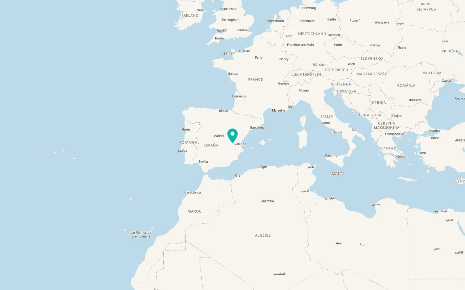 Map of Villamalea