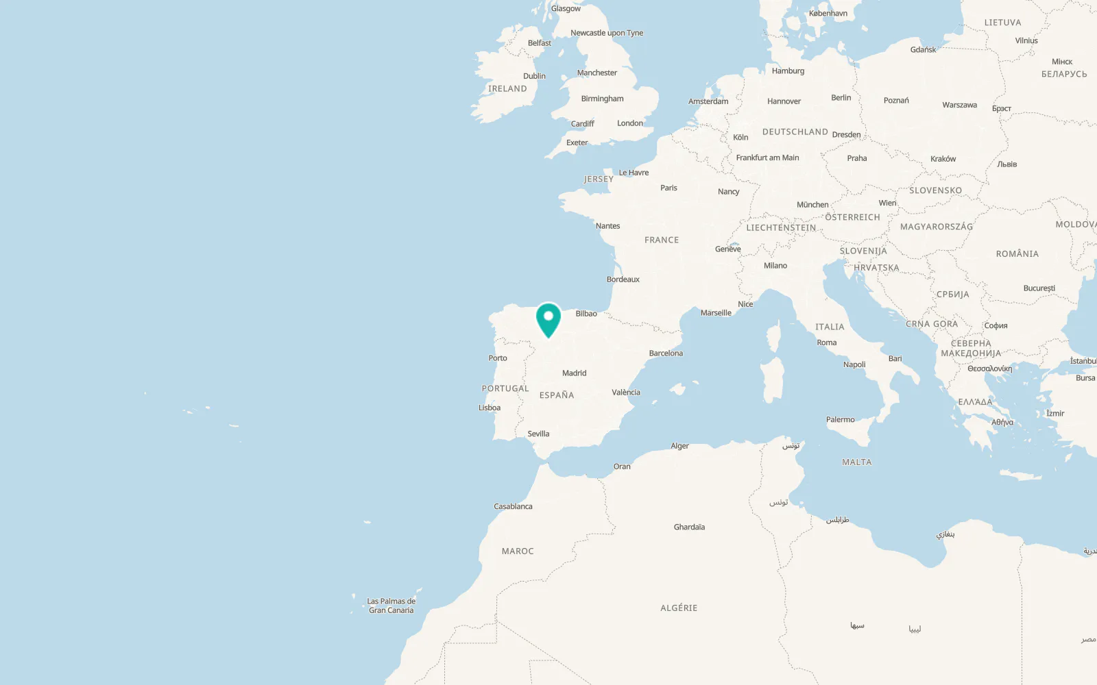 Map of Villamayor de Campos