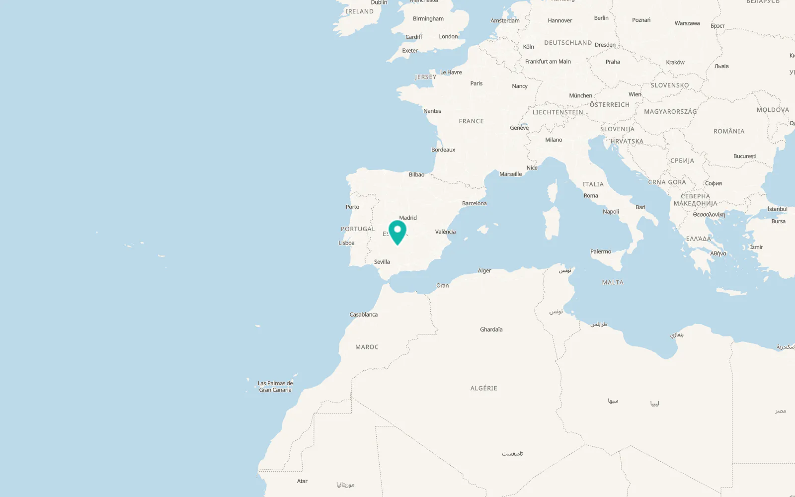 Map of Villanueva de Córdoba