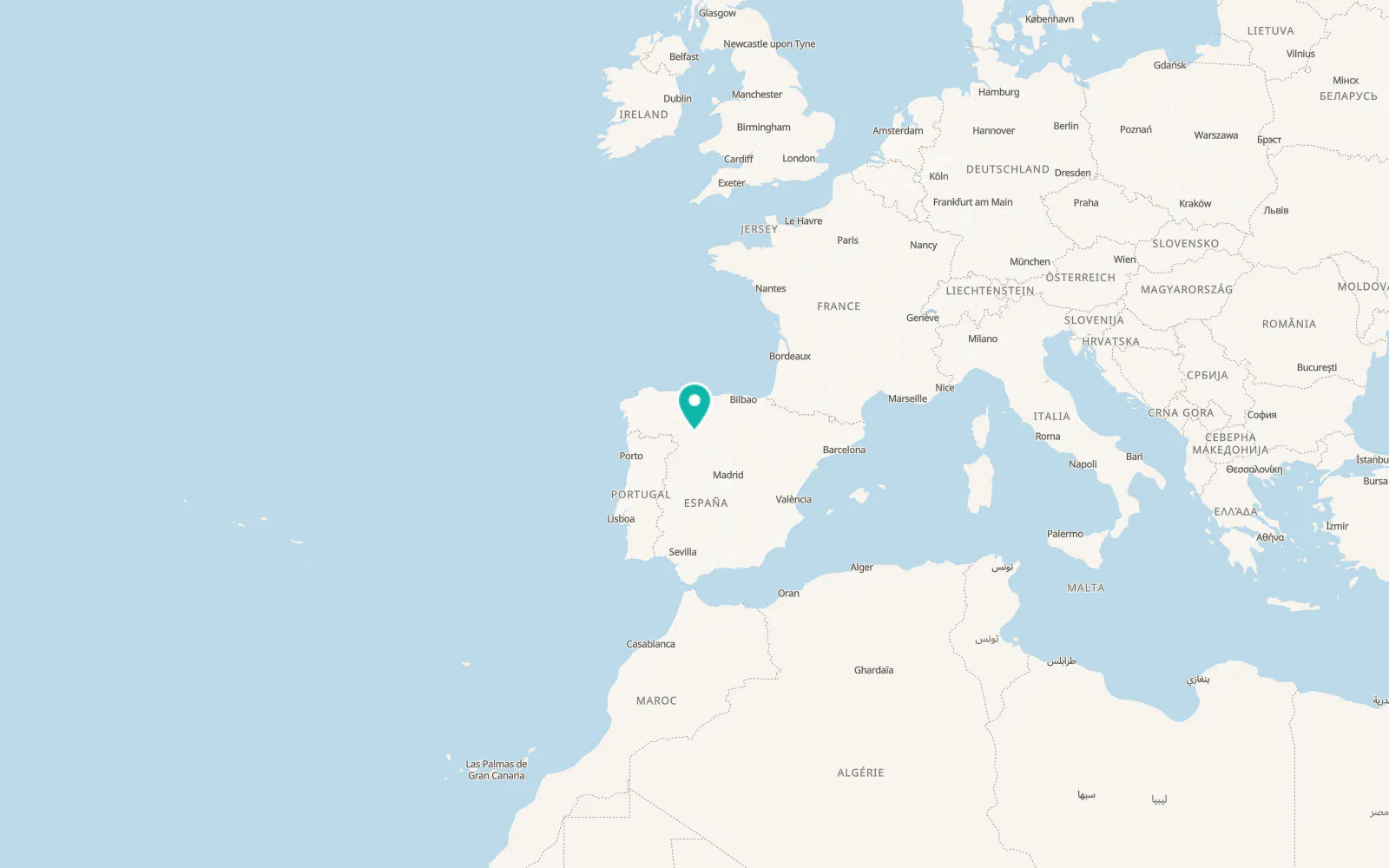 Map of Villanueva del Campo