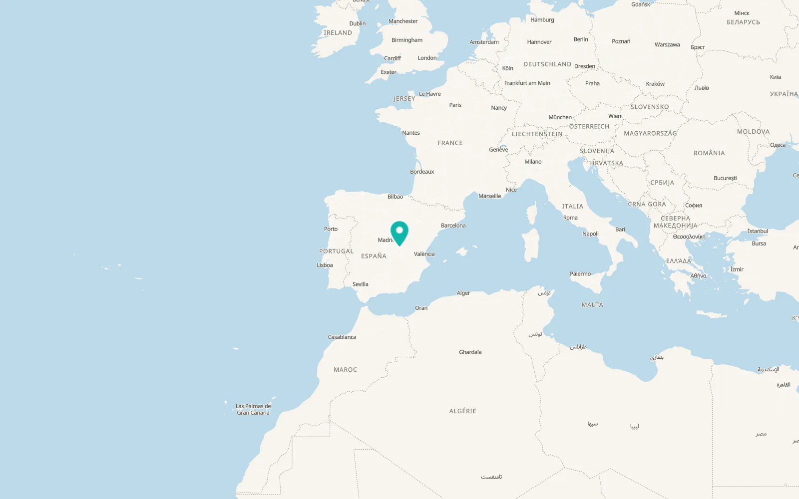 Map of Villar de Cañas