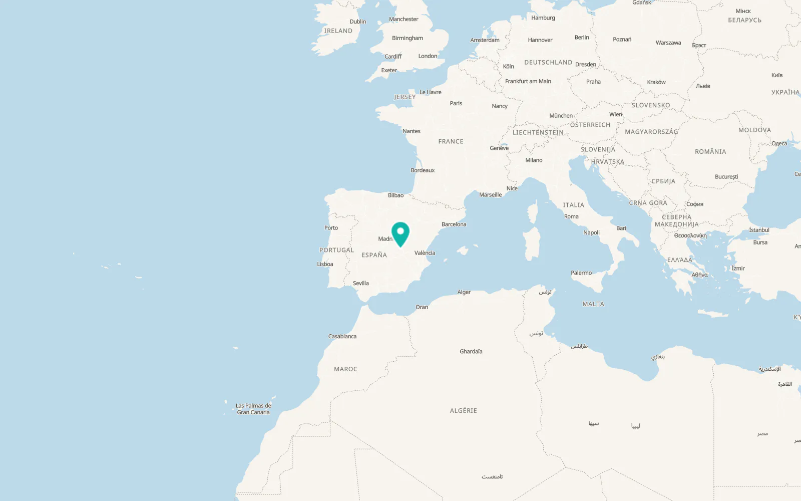 Map of Villar de la Encina