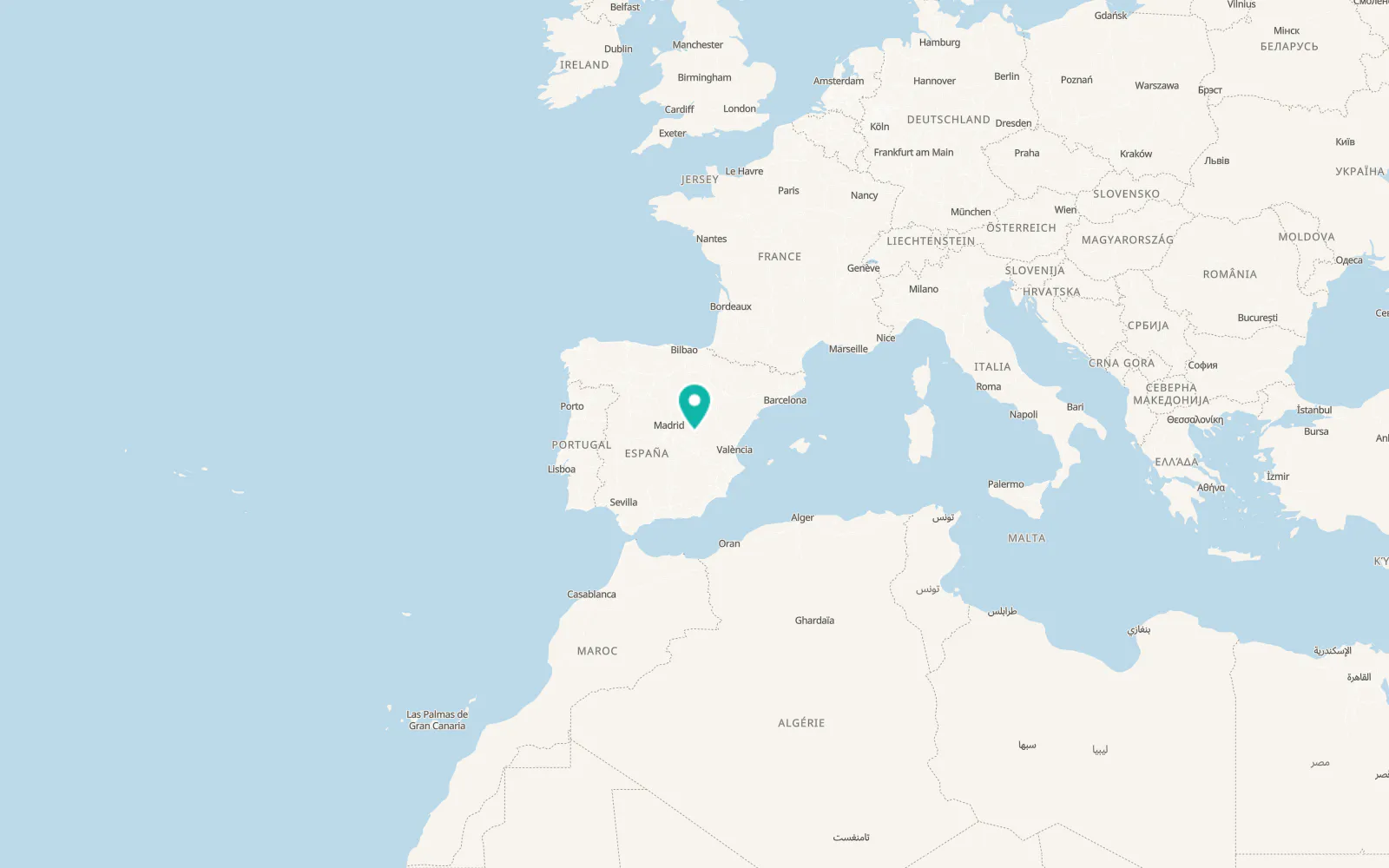 Map of Villarejo de la Peñuela