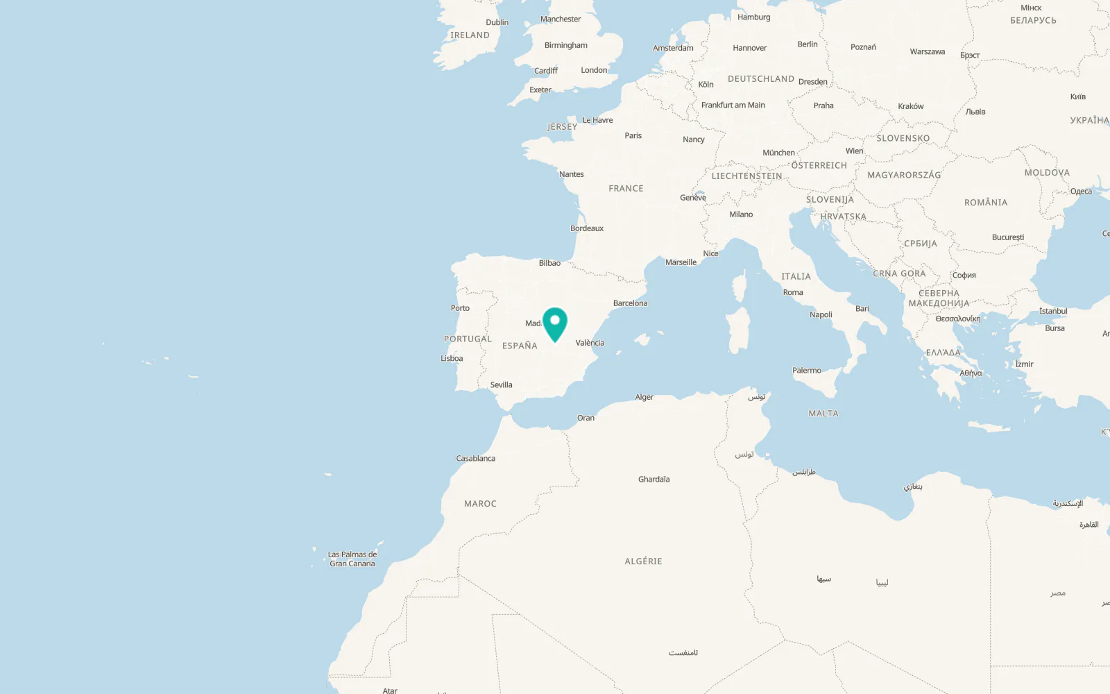 Map of Villarrobledo