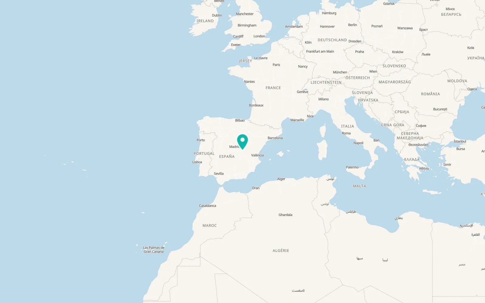 Map of Zafra de Záncara