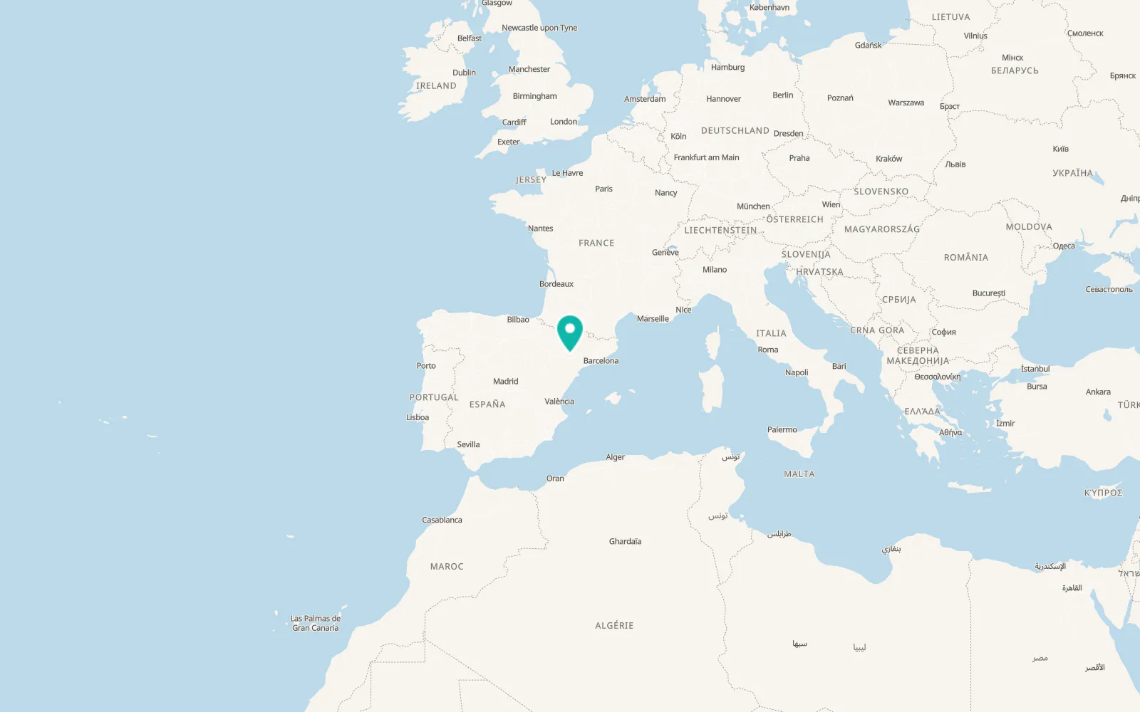 Map of Zaidín
