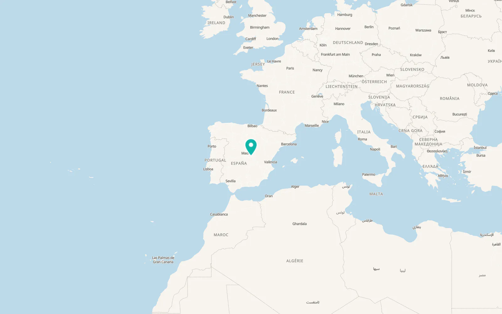 Map of Zarza de Tajo